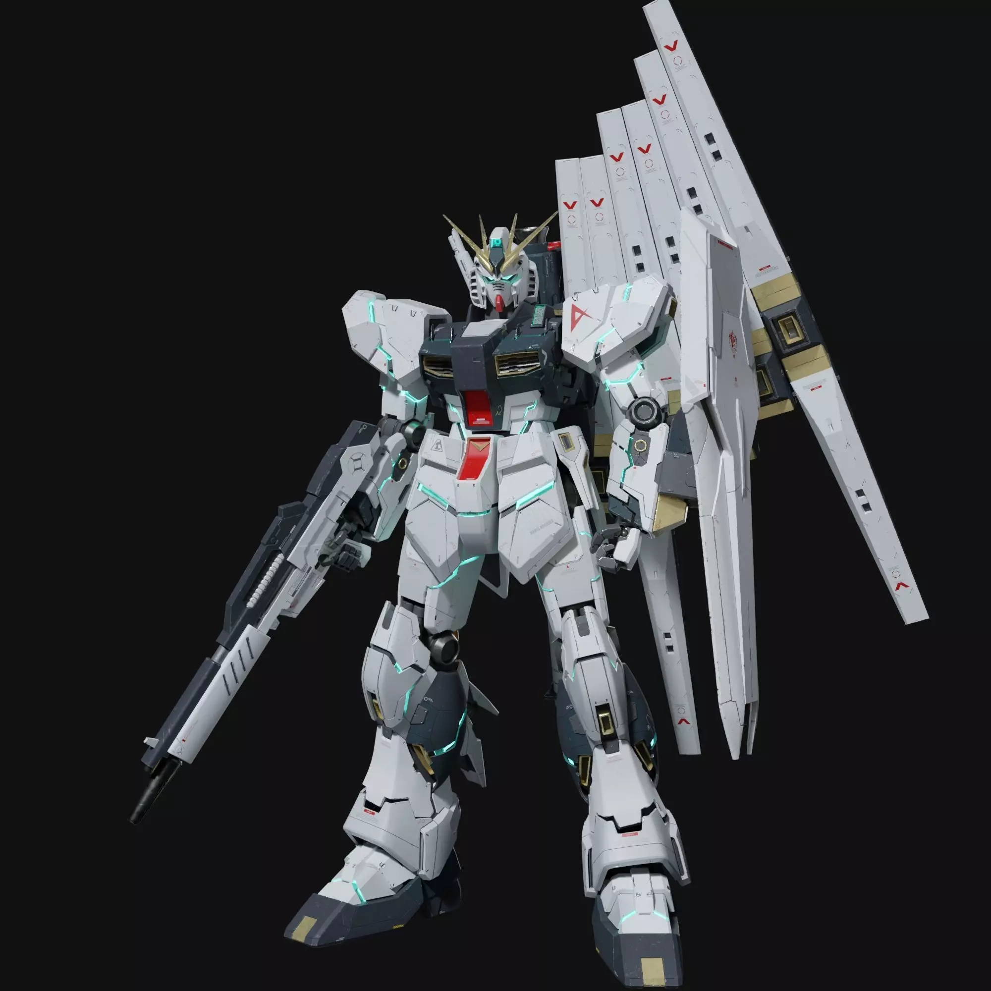 Nu gundam RX-93 Blender version 3D model_1