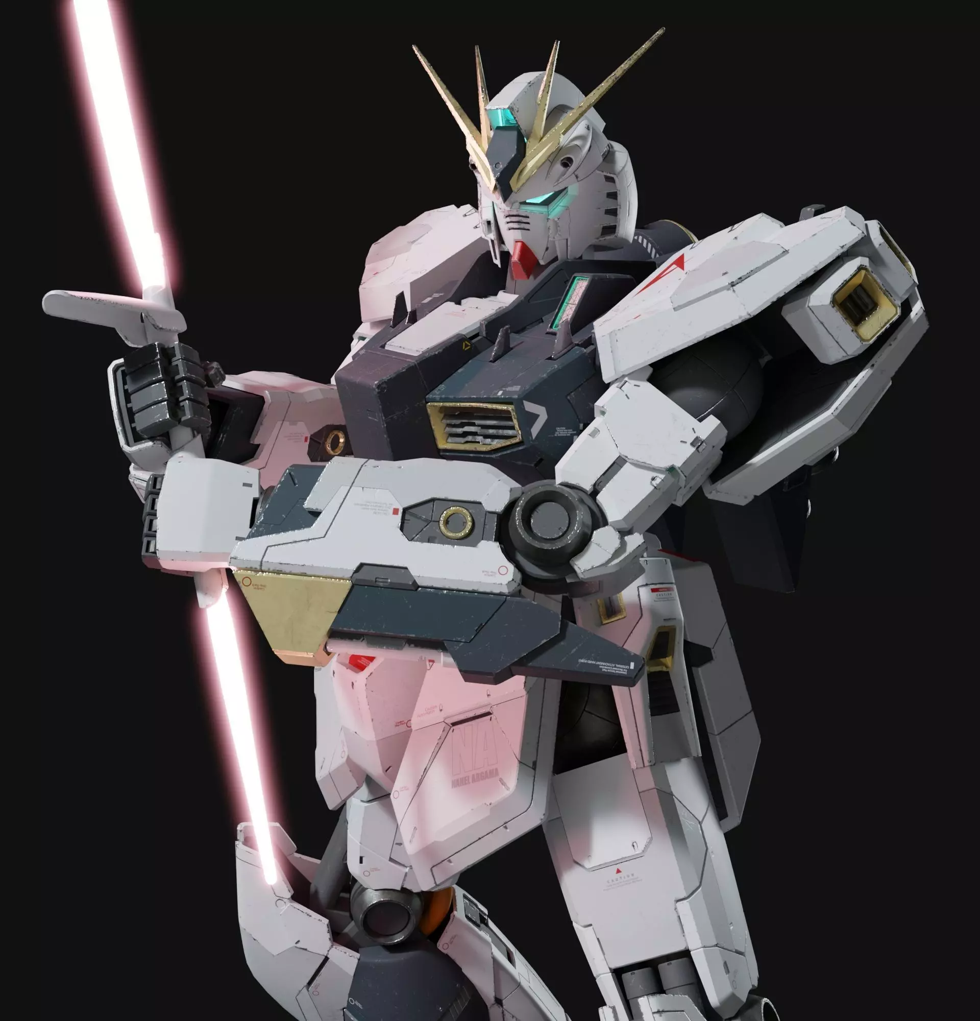 Nu gundam RX-93 Blender version 3D model_10