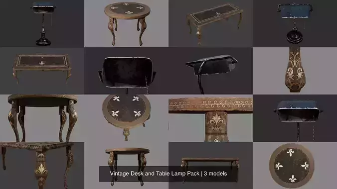 Vintage Desk and Table Lamp Pack