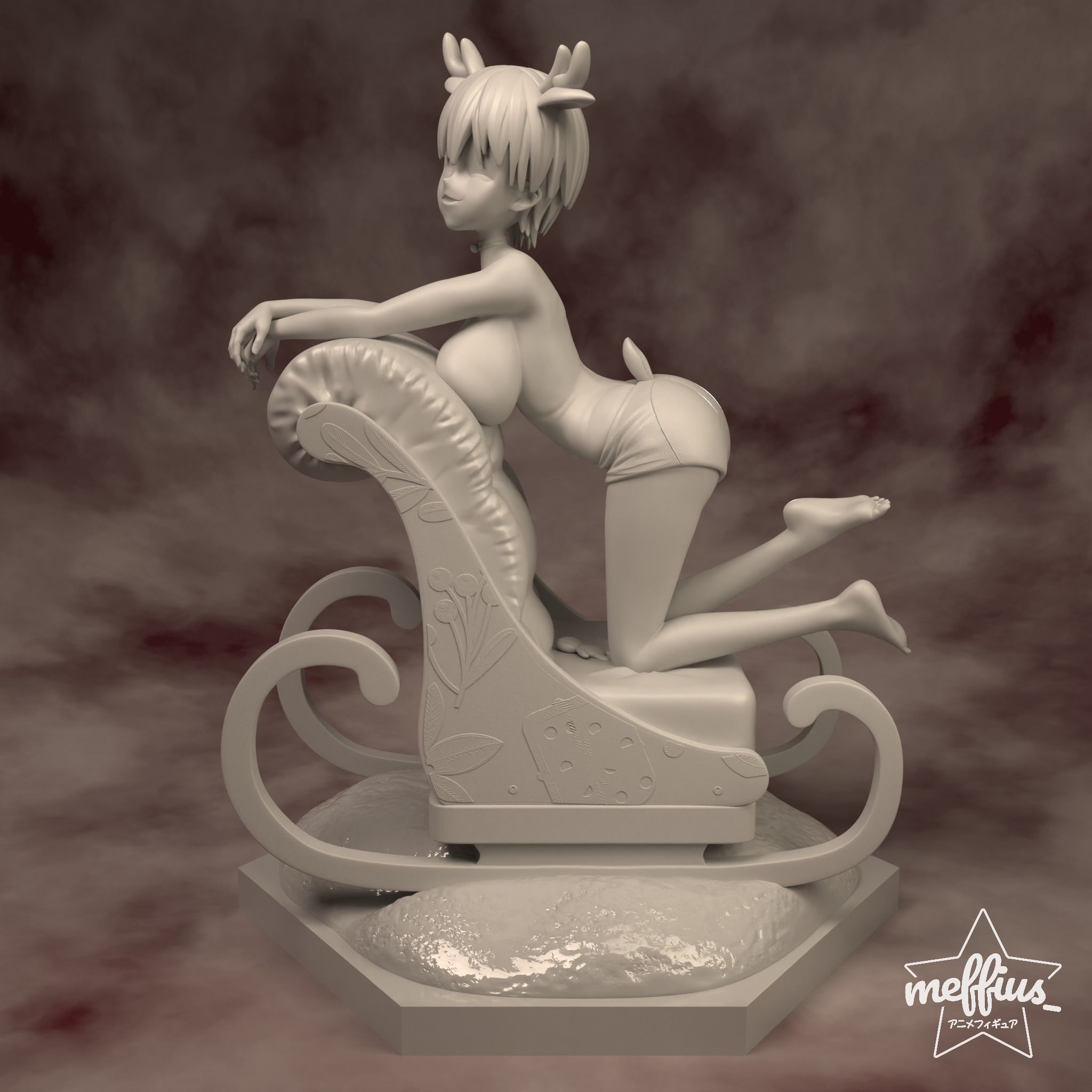 Uzaki Hana - Reindeer Costume 3D print model_8