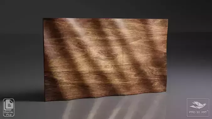 Wavy Flag - CNC Files For Wood - STL Model