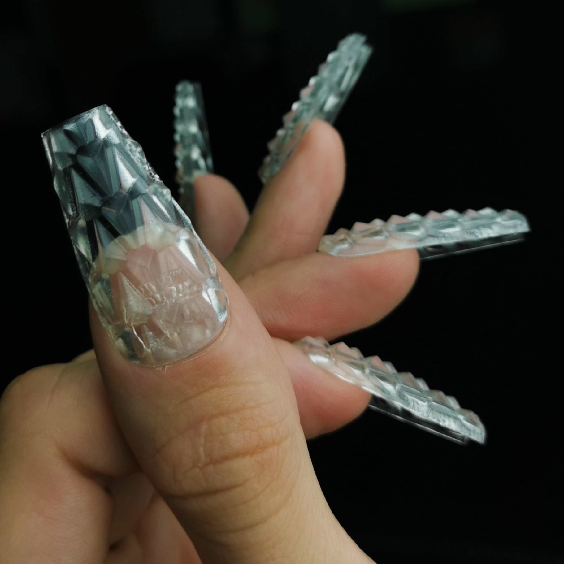 Cyber Geometry 3D Nails Tips 3D print model_6