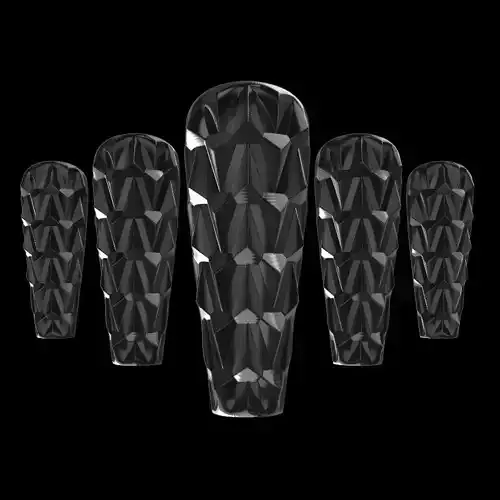 Cyber Geometry 3D Nails Tips 3D print model