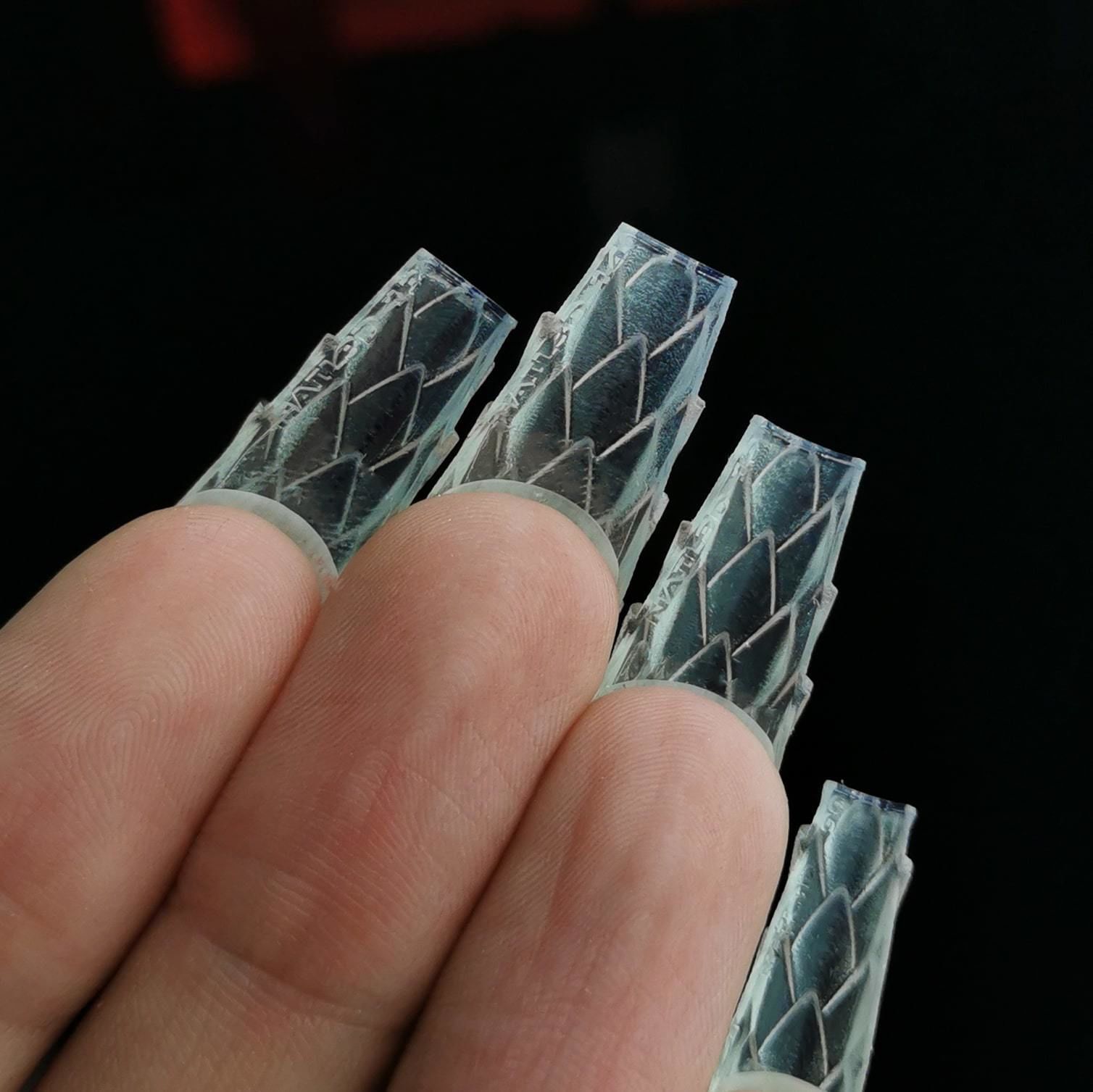 Dragon Scales 3D Nail Tips 3D print model_6