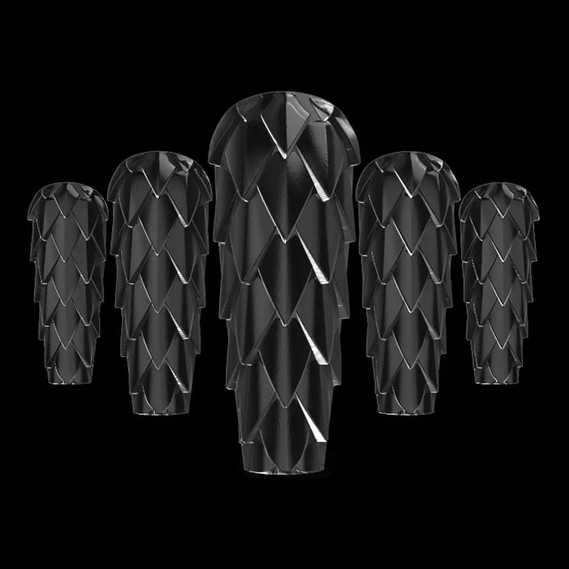 Dragon Scales 3D Nail Tips 3D print model_0