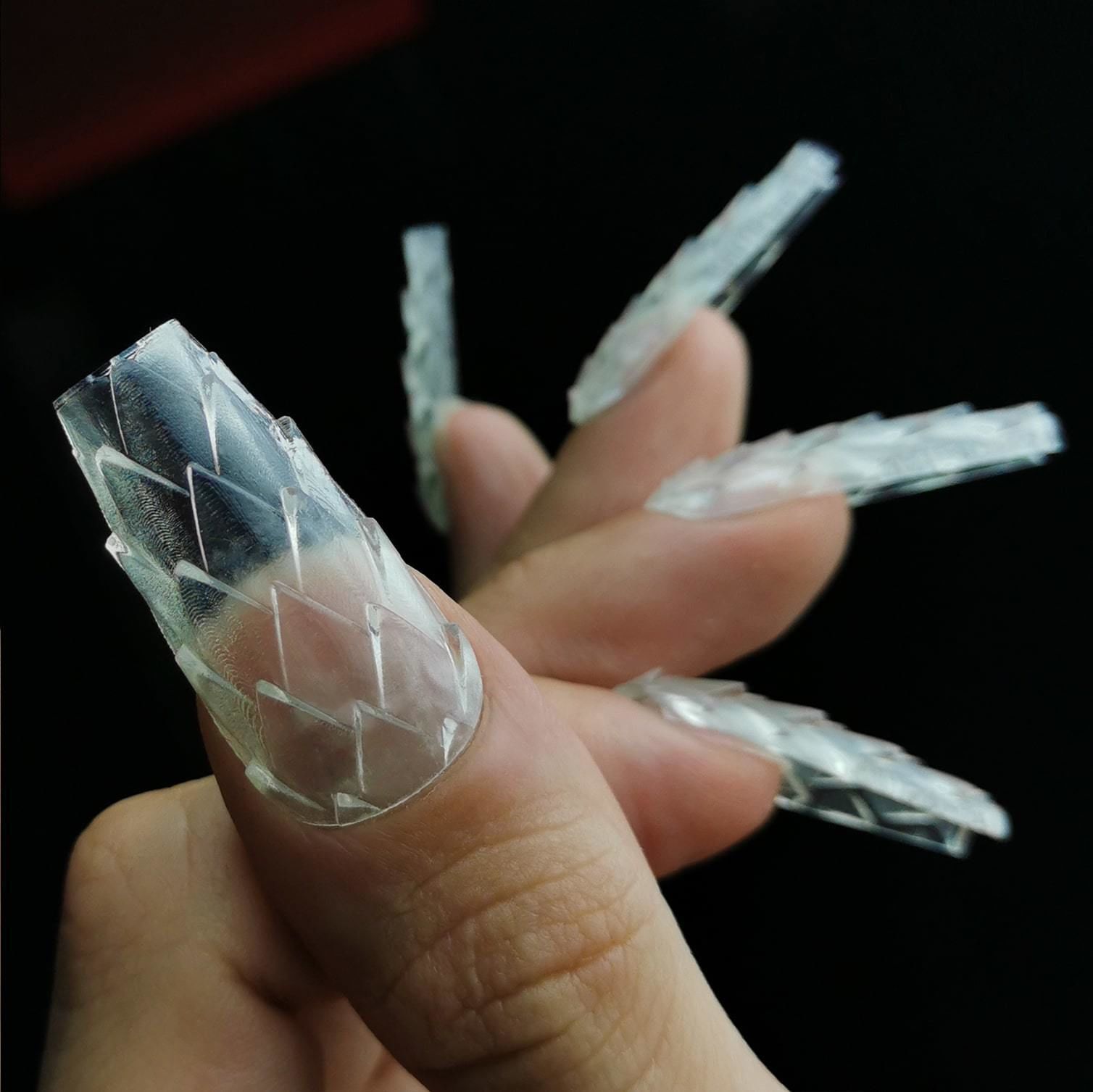 Dragon Scales 3D Nail Tips 3D print model_7