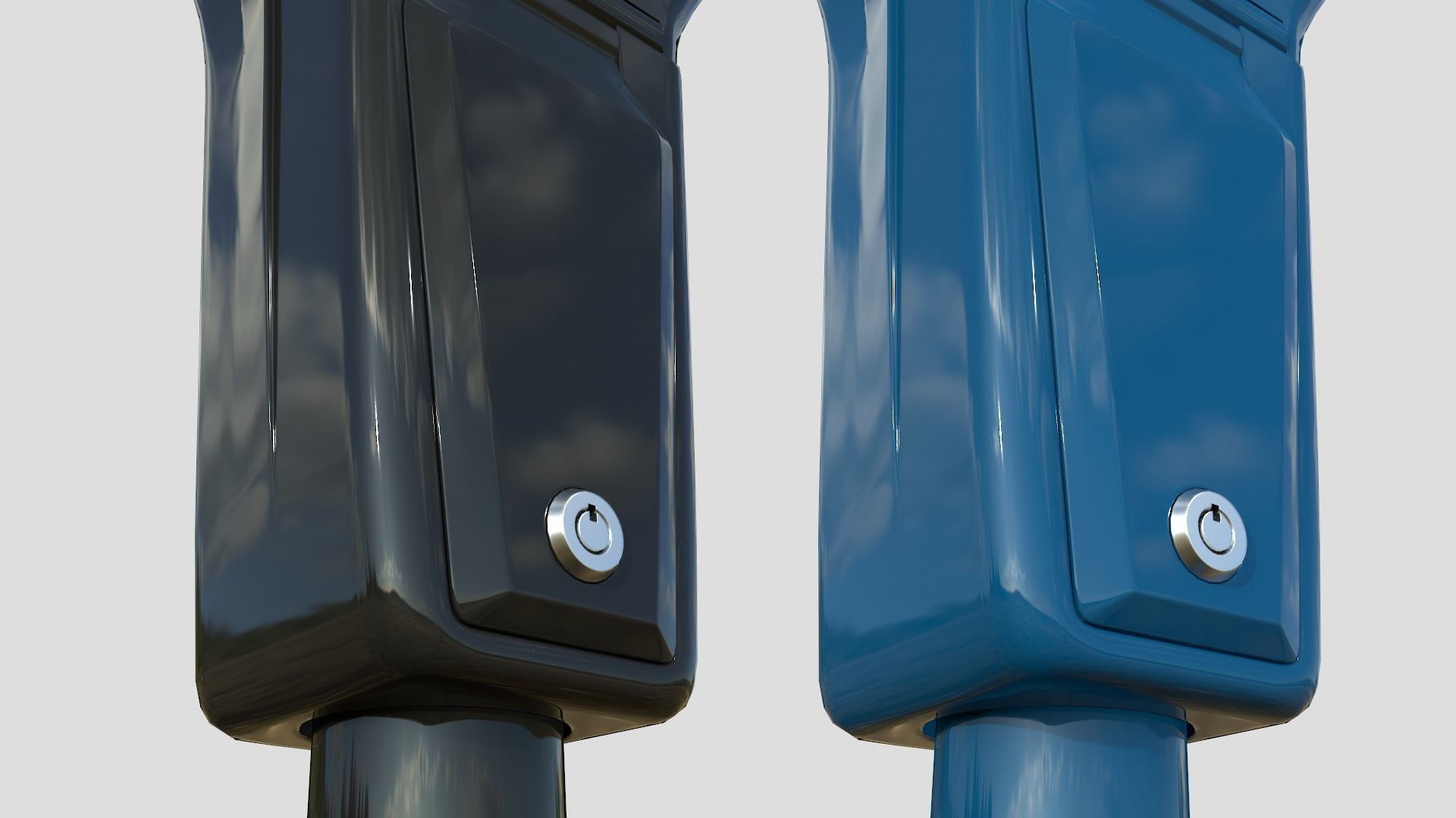 Parking Meter Collection Low-poly 3D model_16