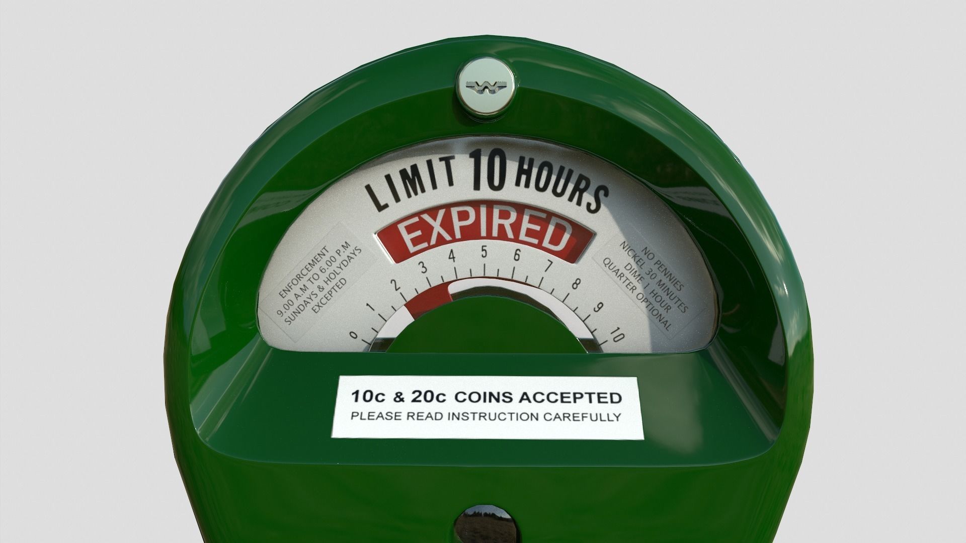 Parking Meter Collection Low-poly 3D model_13