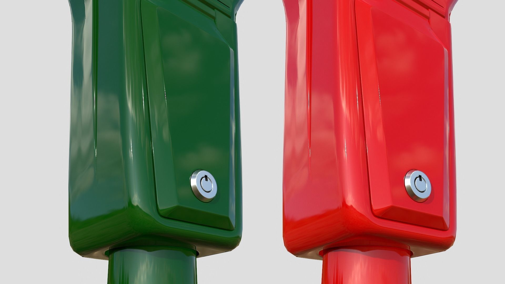 Parking Meter Collection Low-poly 3D model_15