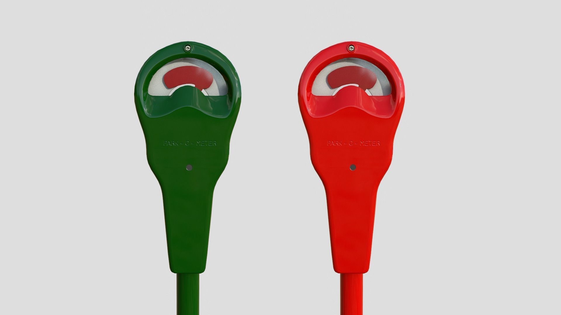 Parking Meter Collection Low-poly 3D model_9