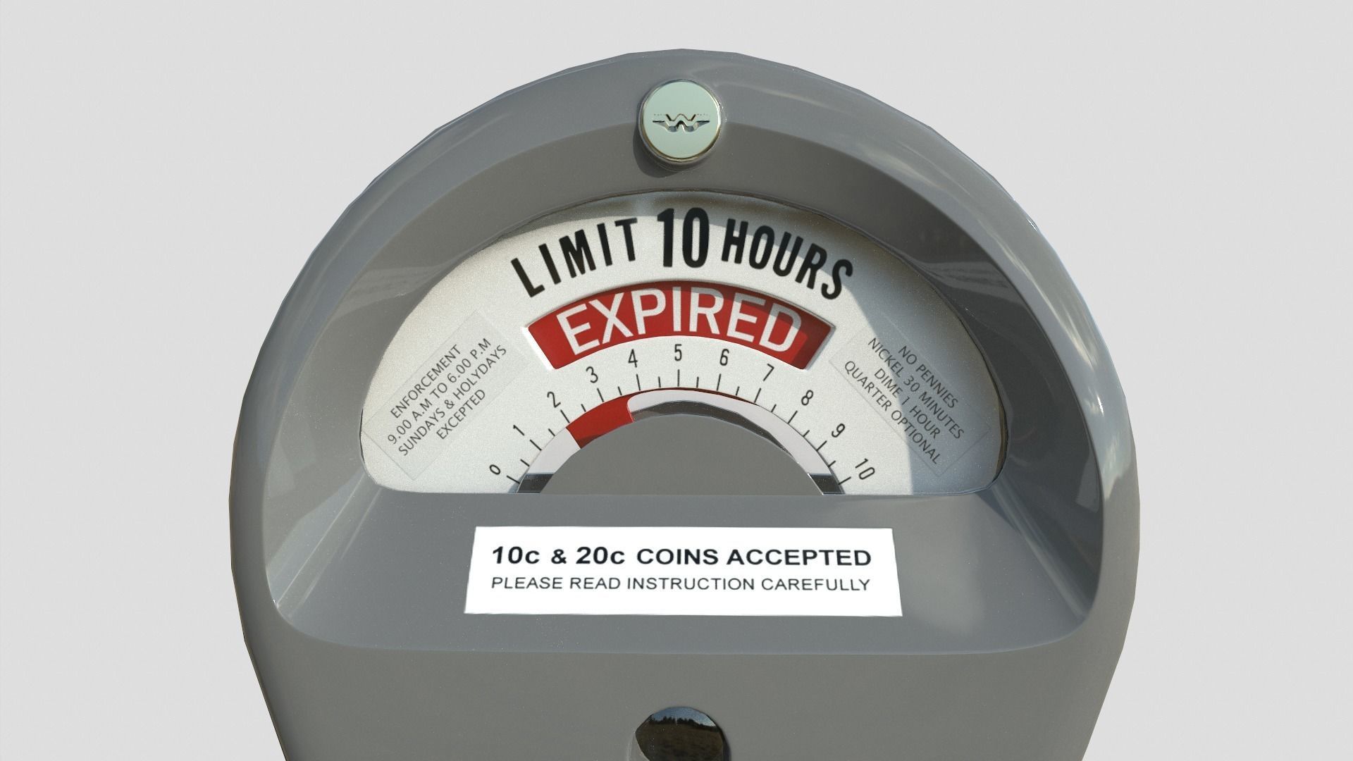 Parking Meter Collection Low-poly 3D model_12