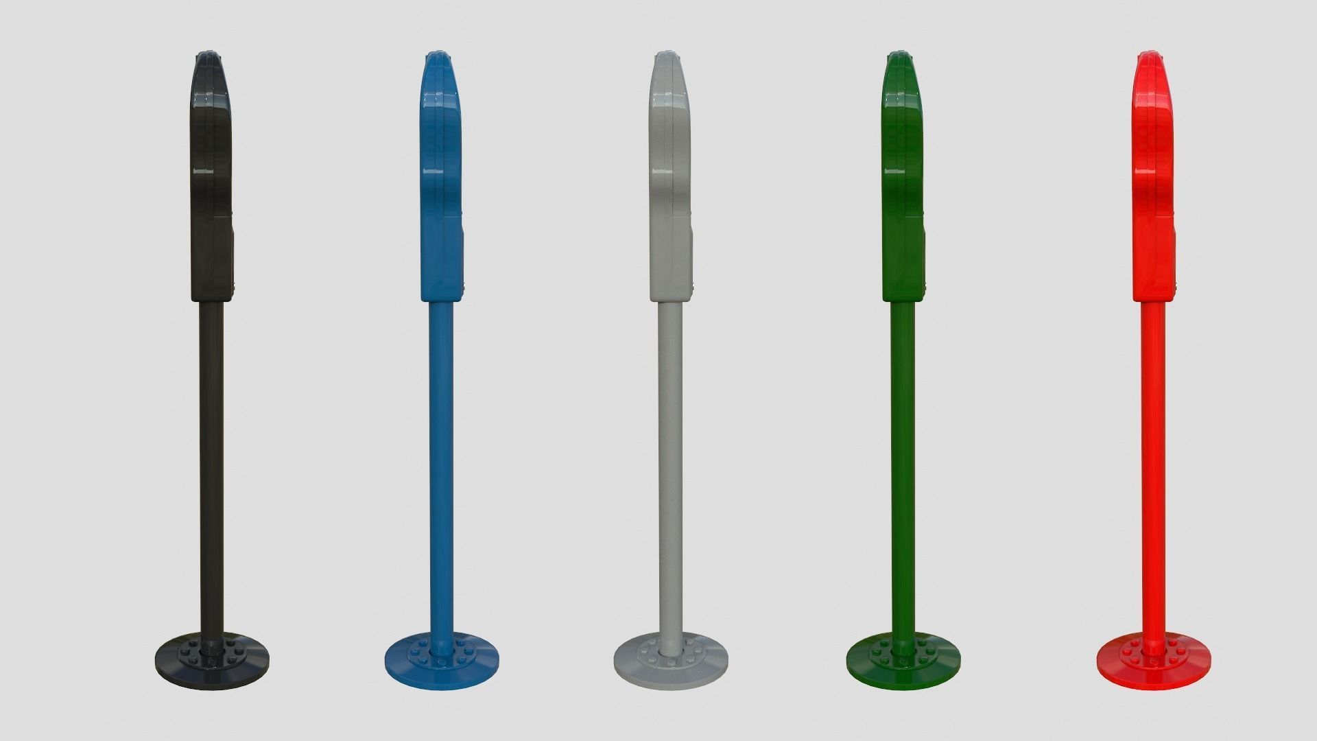 Parking Meter Collection Low-poly 3D model_19