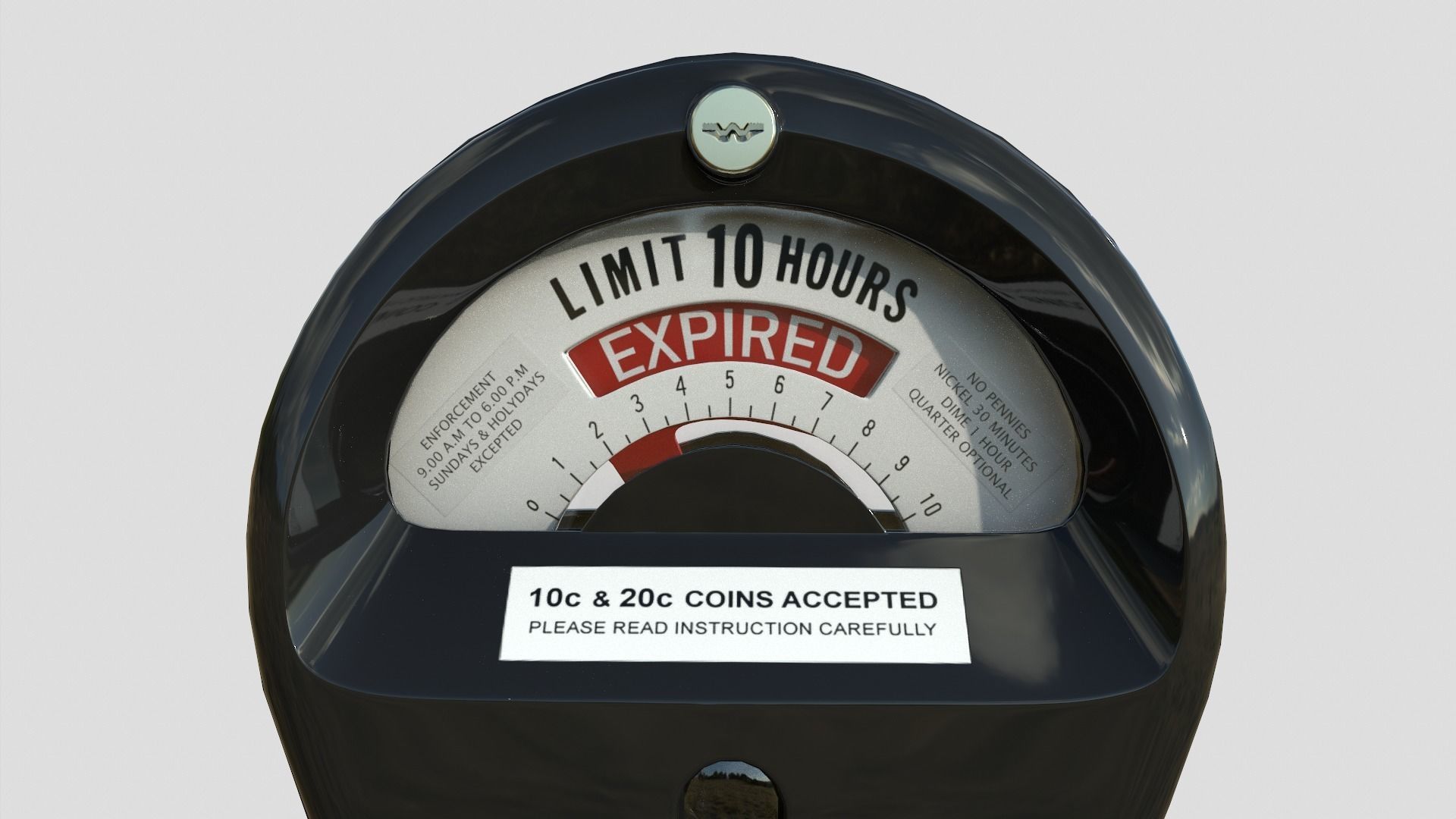 Parking Meter Collection Low-poly 3D model_10