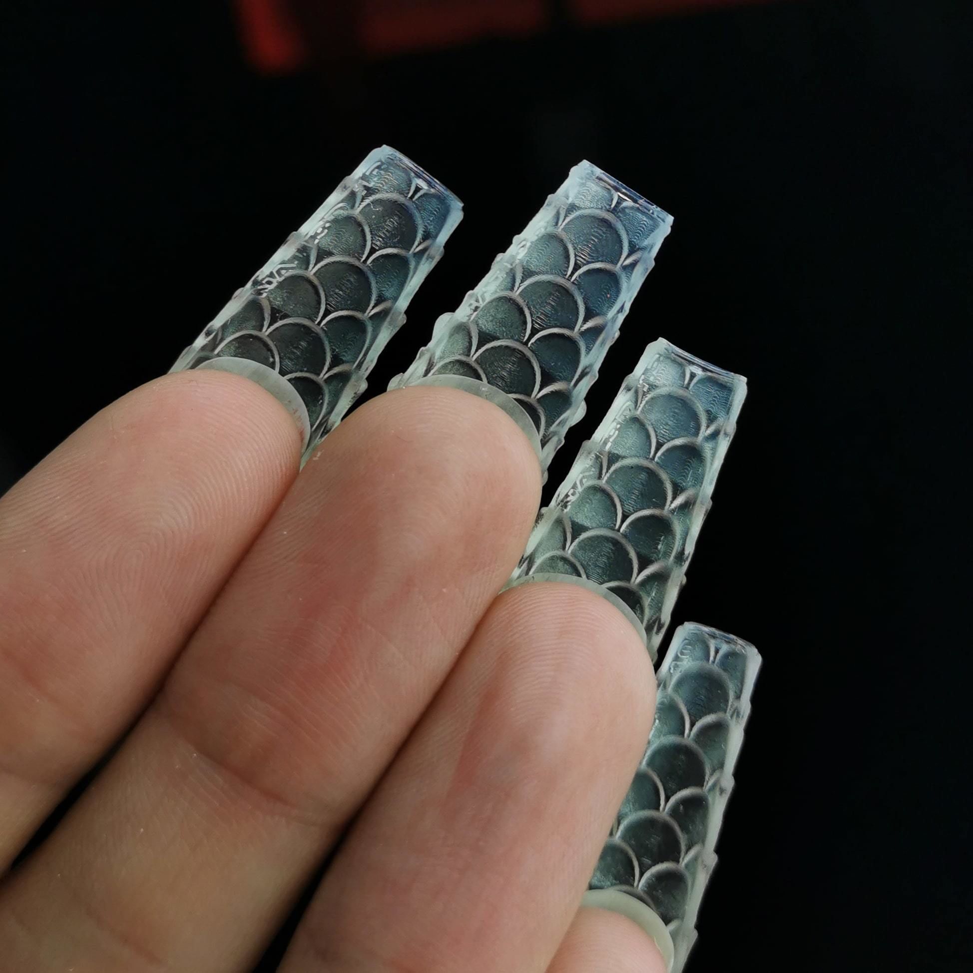Mermaid Scales 3D Nail Tips 3D print model_6
