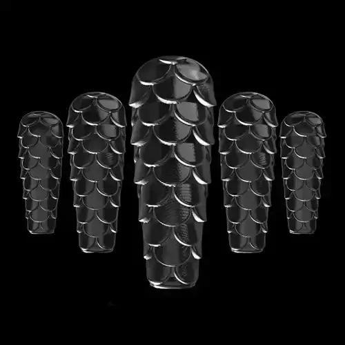 Mermaid Scales 3D Nail Tips 3D print model