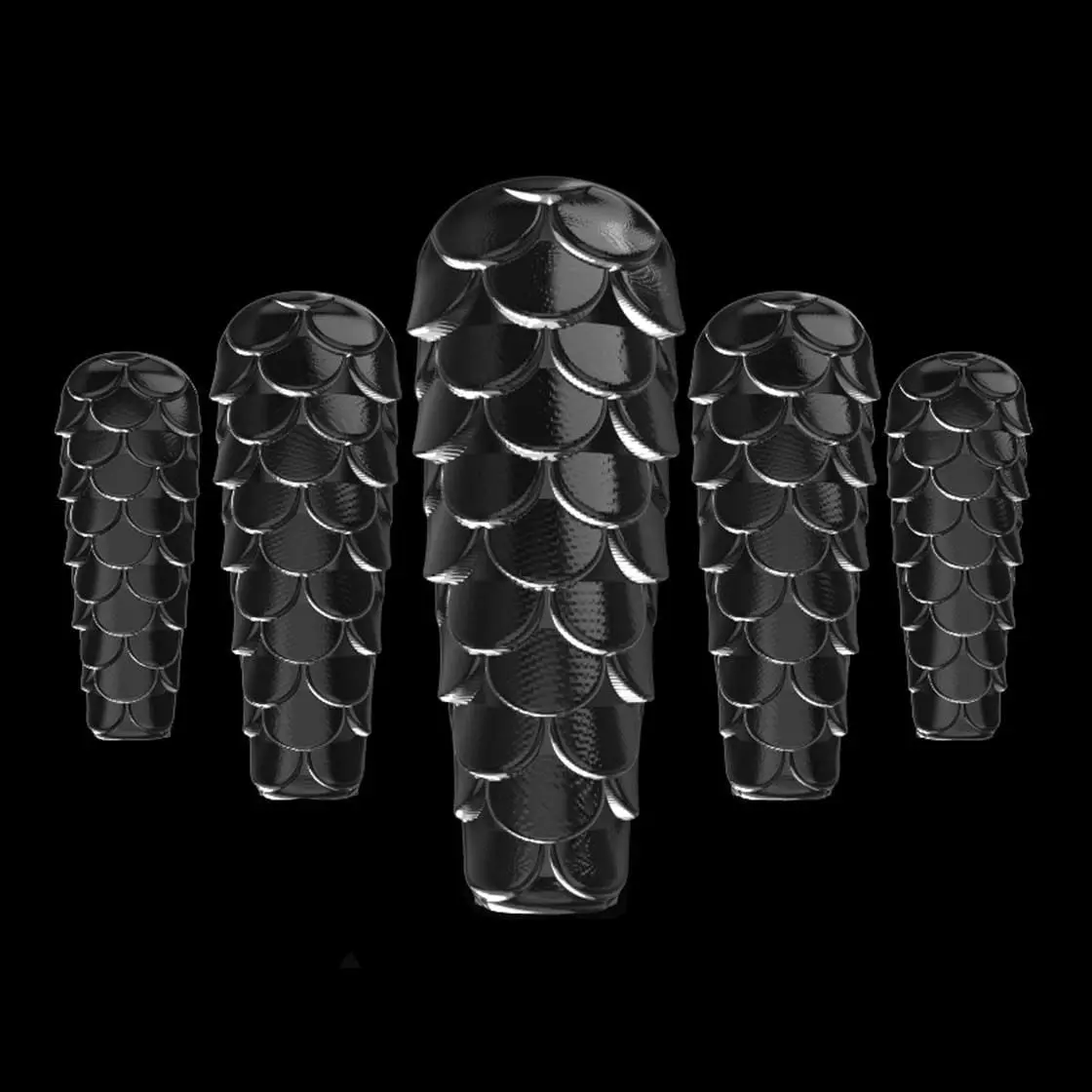 Mermaid Scales 3D Nail Tips 3D print model_0