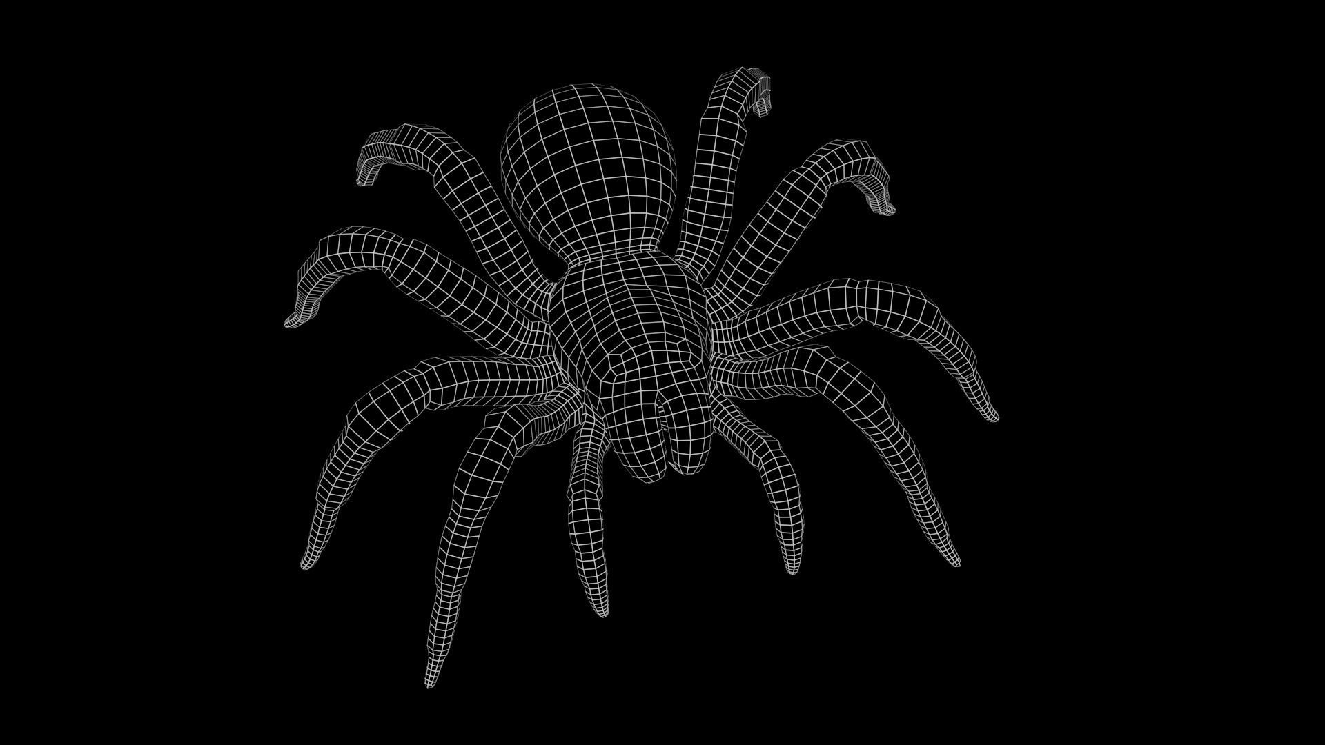 Trapdoor Spider Low-poly 3D model_10