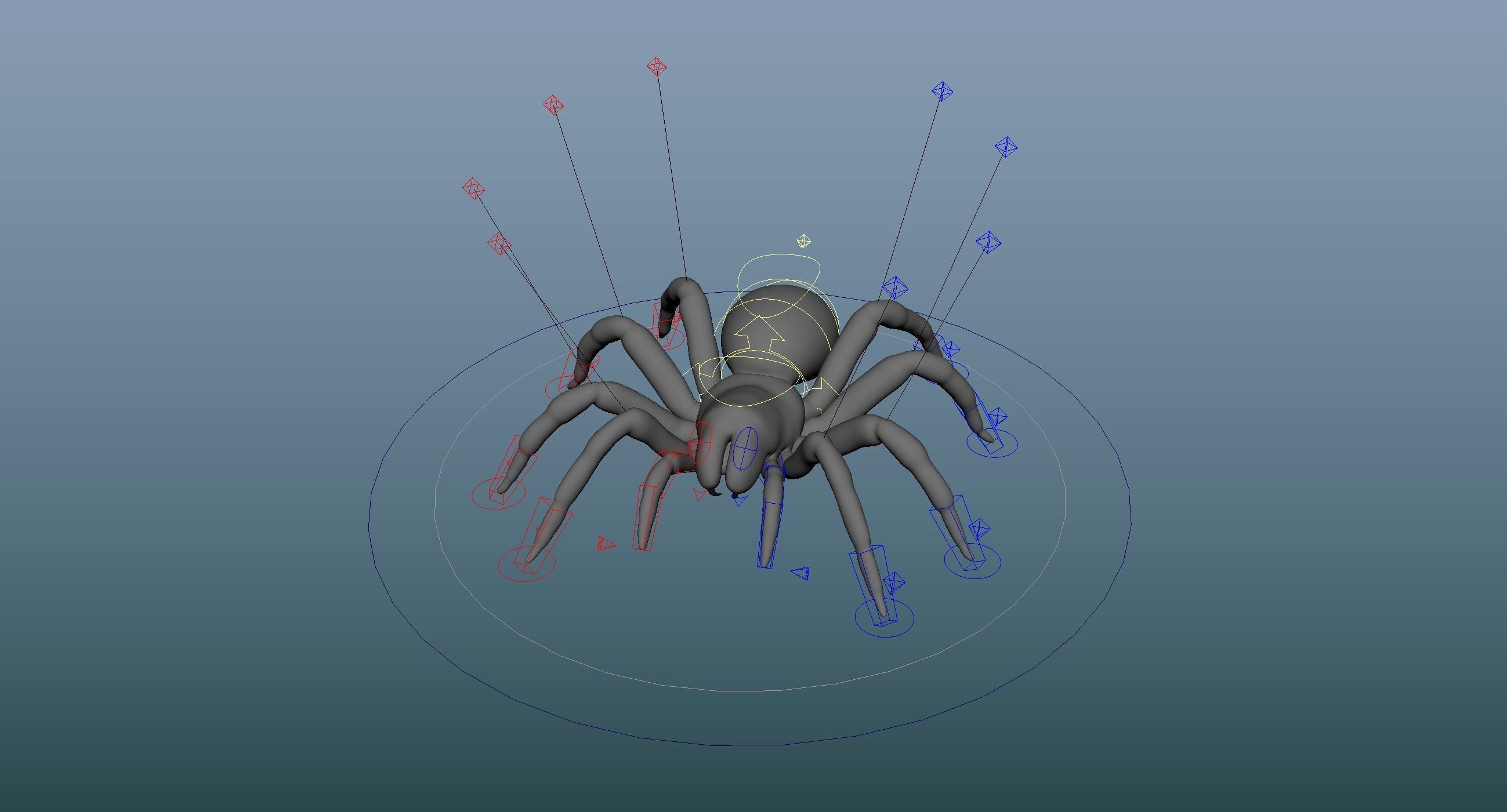 Trapdoor Spider Low-poly 3D model_9