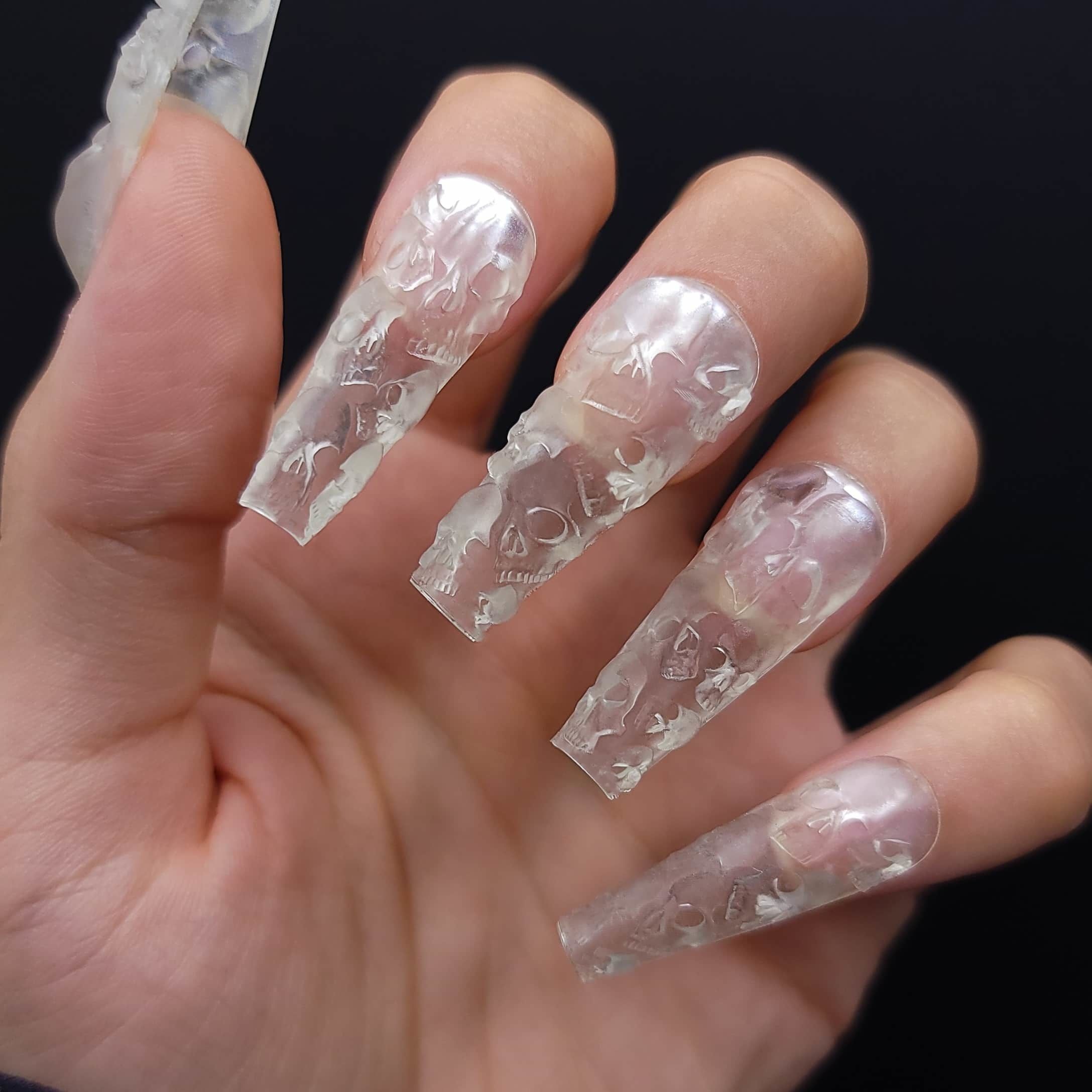 Nightmare Skulls 3d Nail Tips 3D print model_5