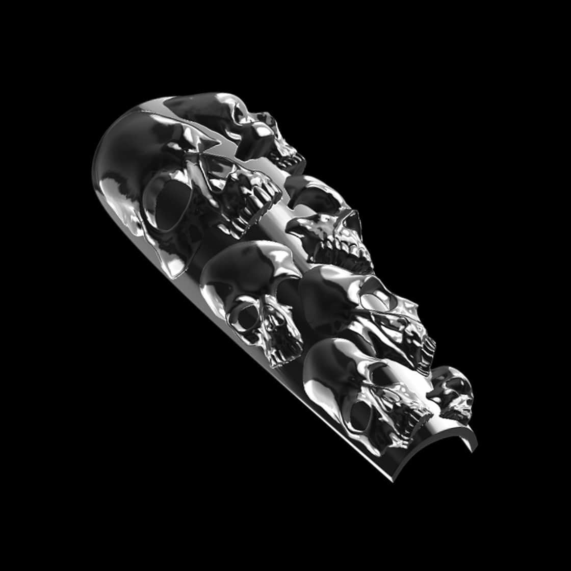 Nightmare Skulls 3d Nail Tips 3D print model_2