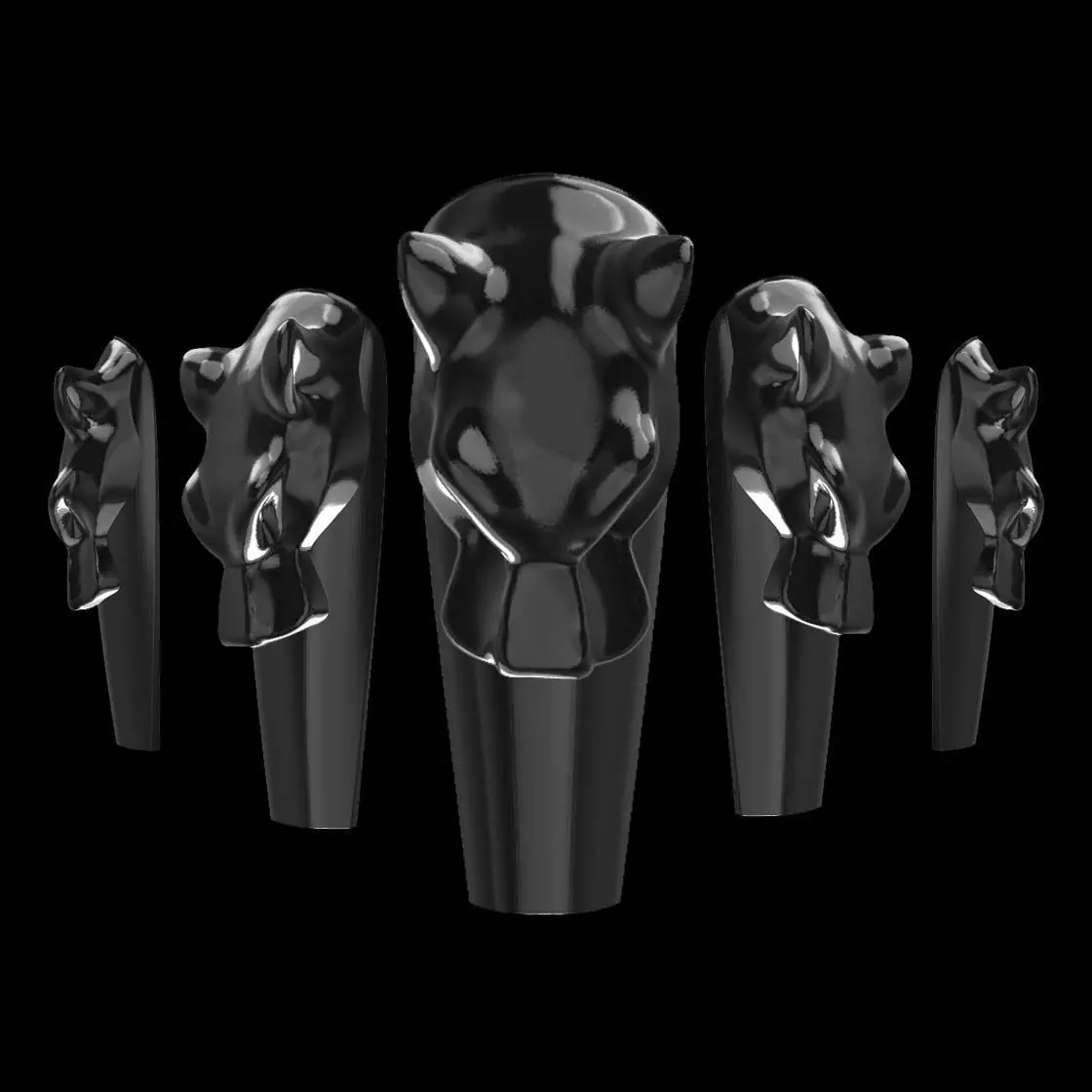 Panther 3d Nail Tips 3D print model_0