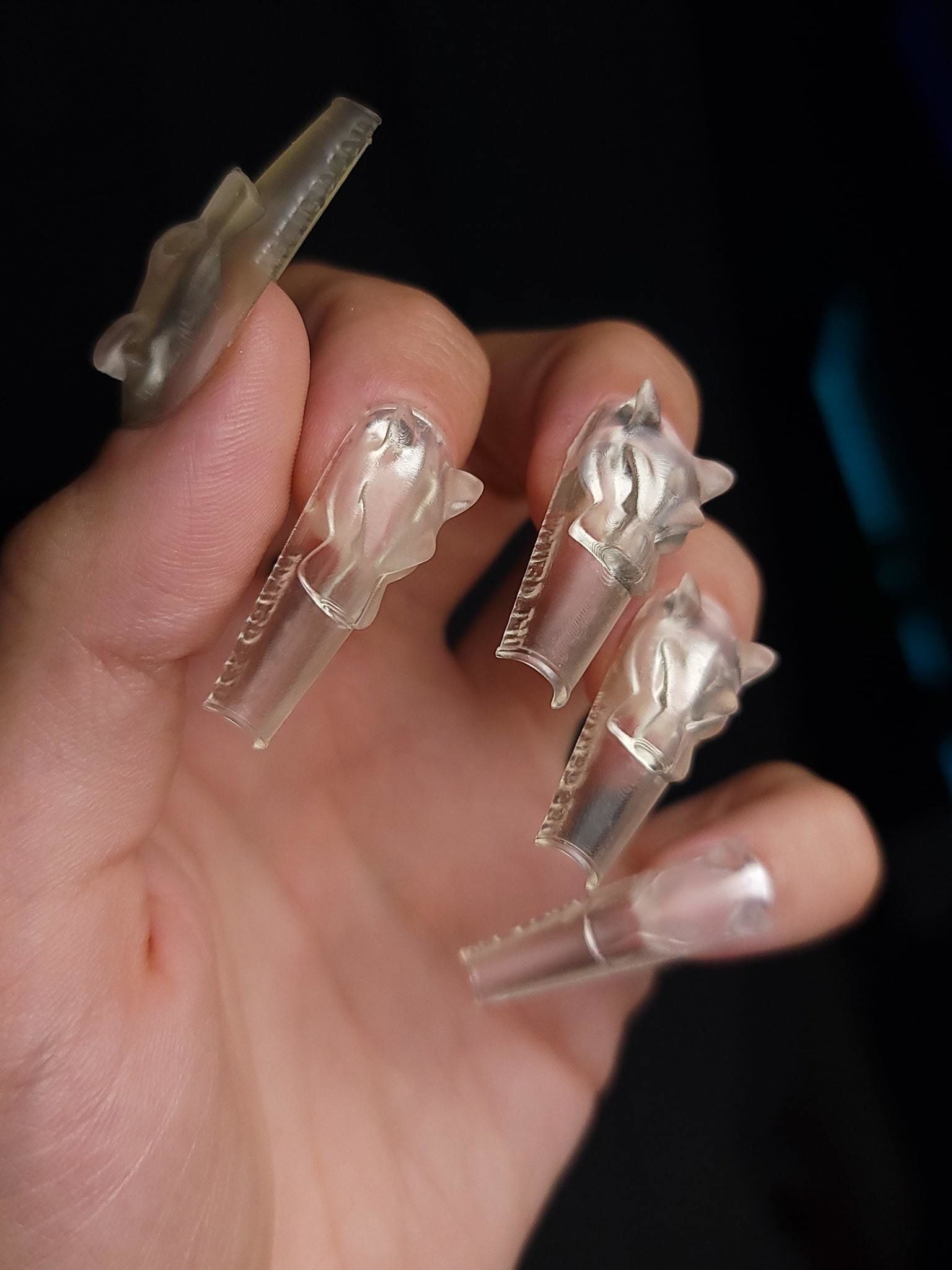 Panther 3d Nail Tips 3D print model_4