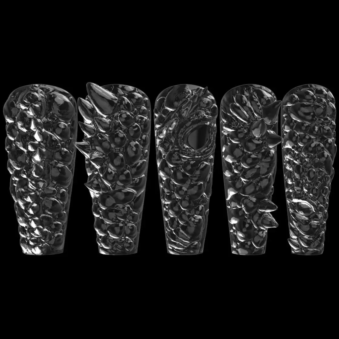 Dragon 3d Nail Tips 3D print model_0