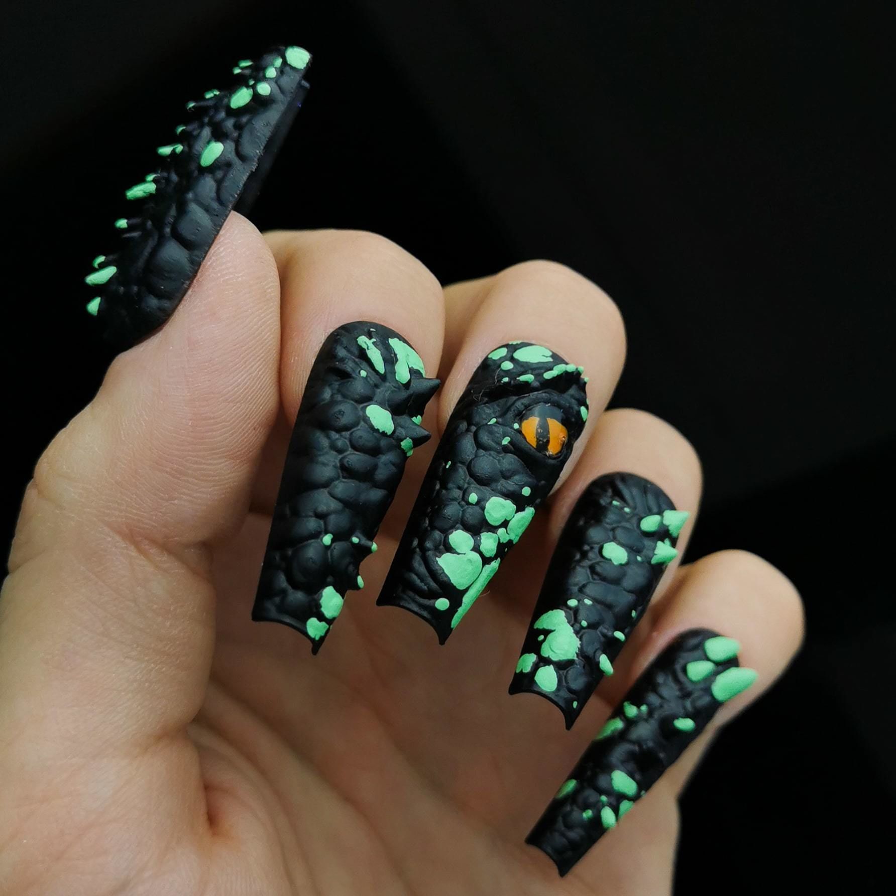 Dragon 3d Nail Tips 3D print model_3