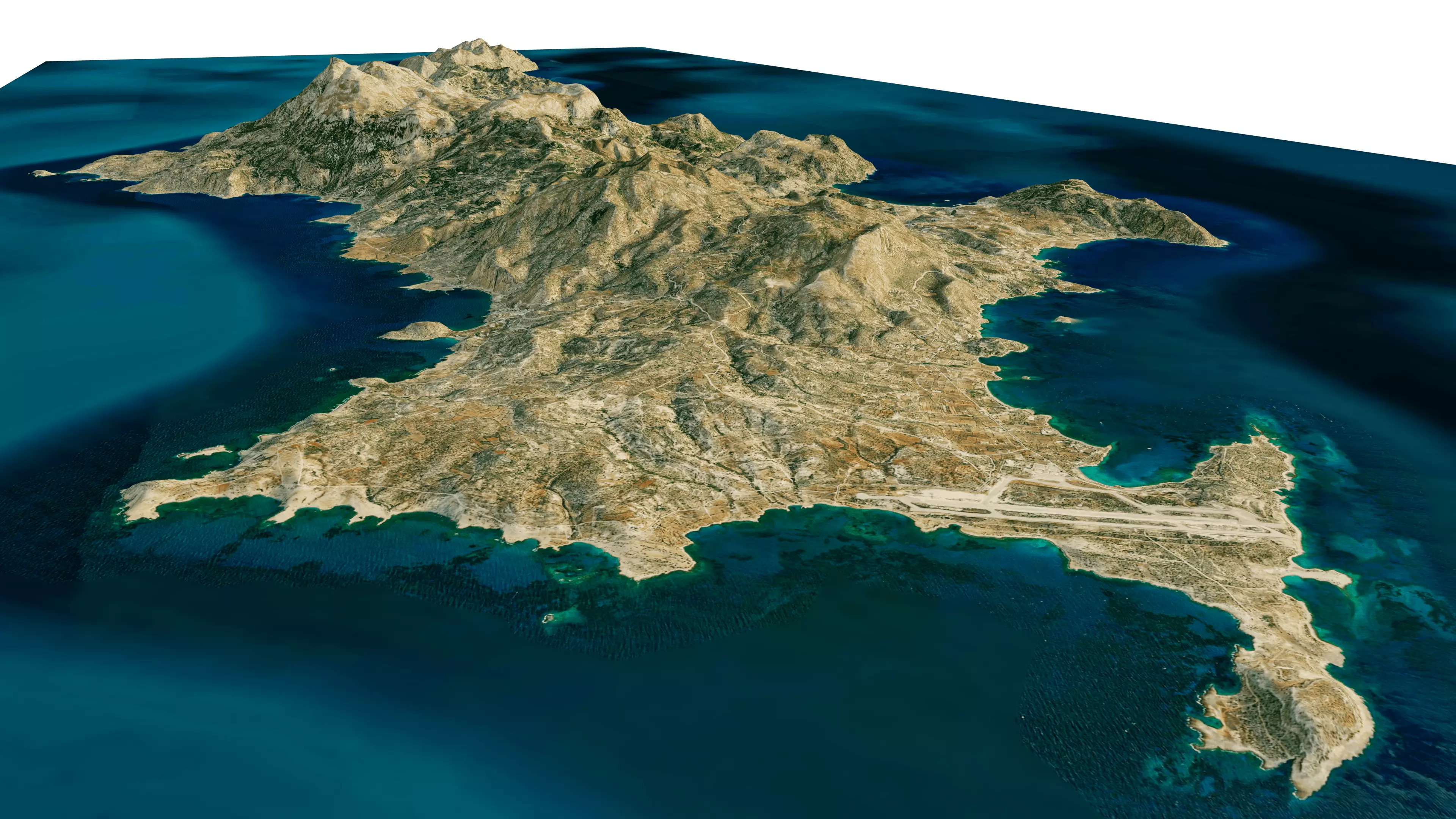 Karpathos Island 3d model terrain 3D model_0