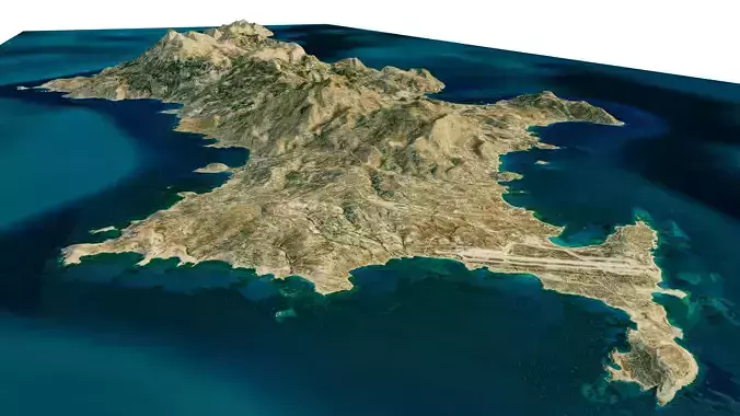 Karpathos Island 3d model terrain 3D model