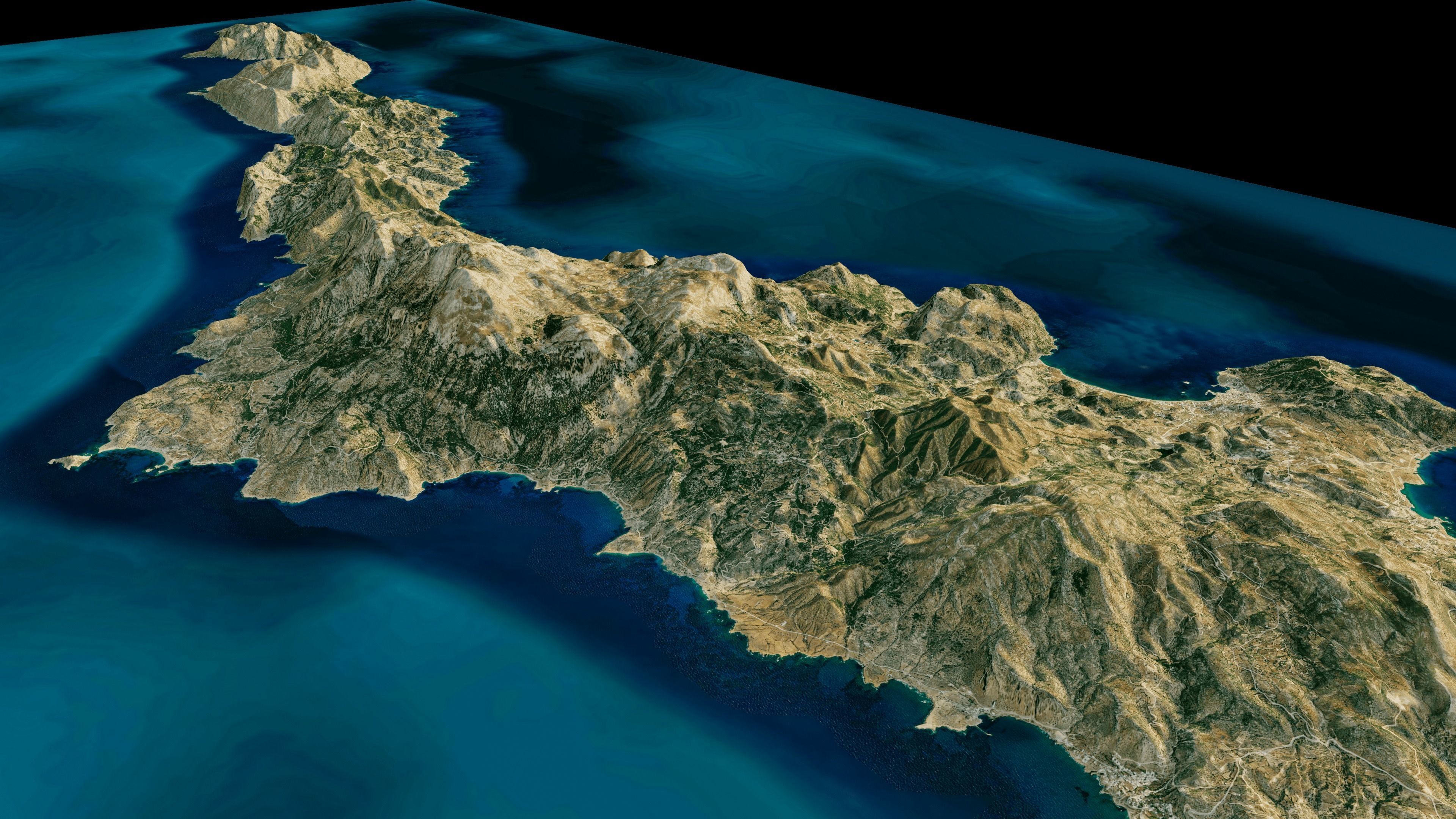 Karpathos Island 3d model terrain 3D model_10