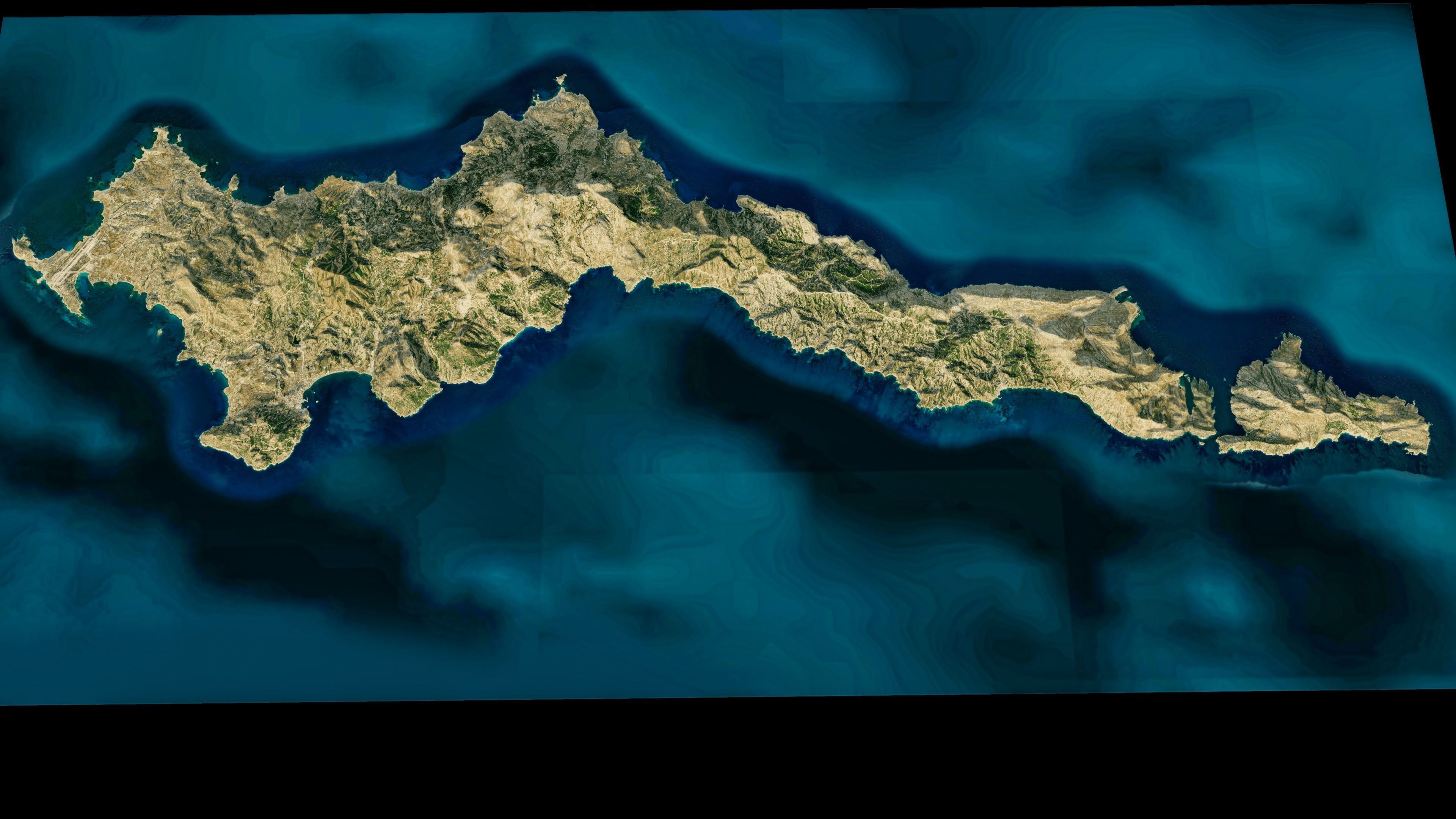 Karpathos Island 3d model terrain 3D model_1