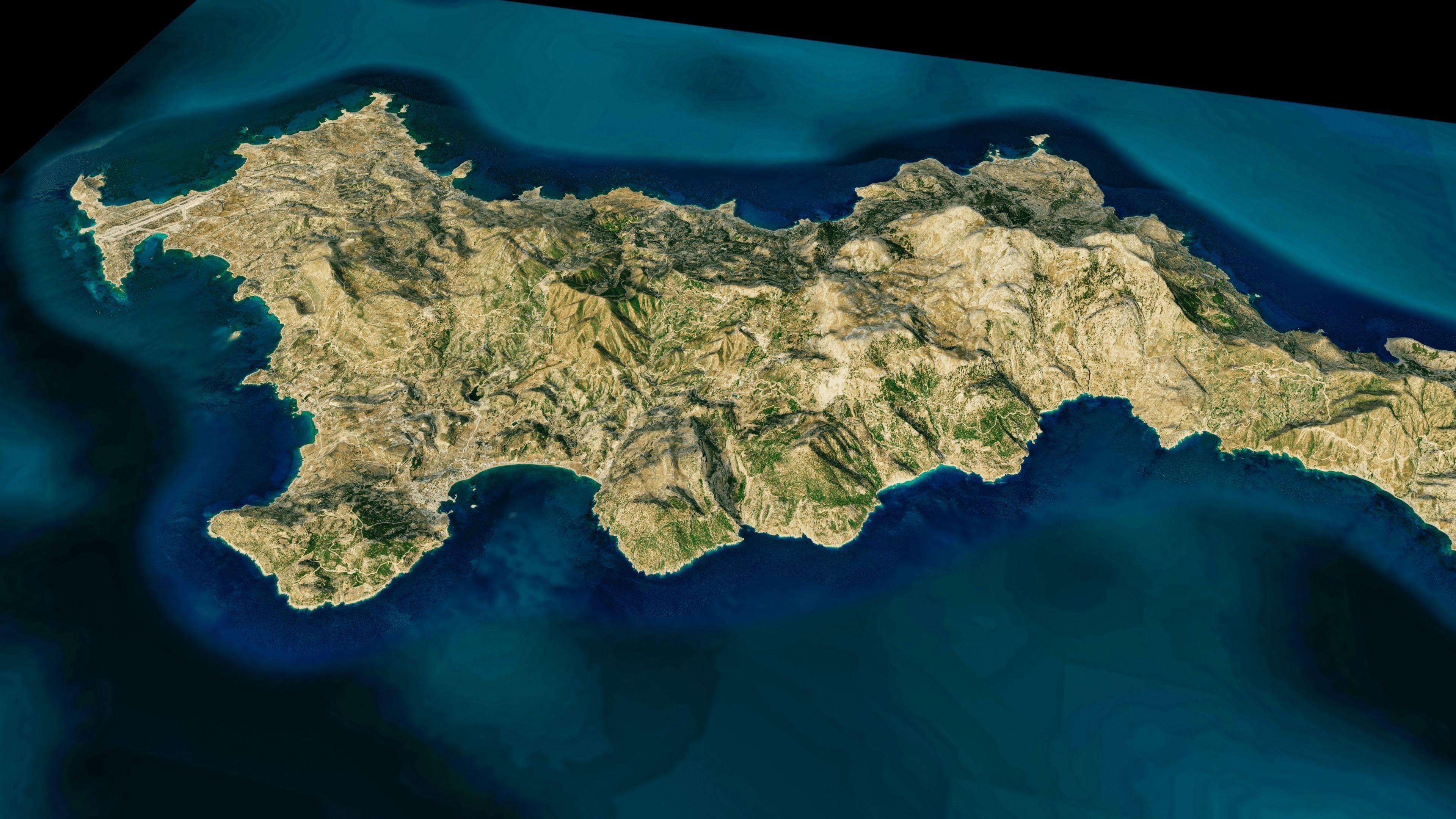 Karpathos Island 3d model terrain 3D model_2