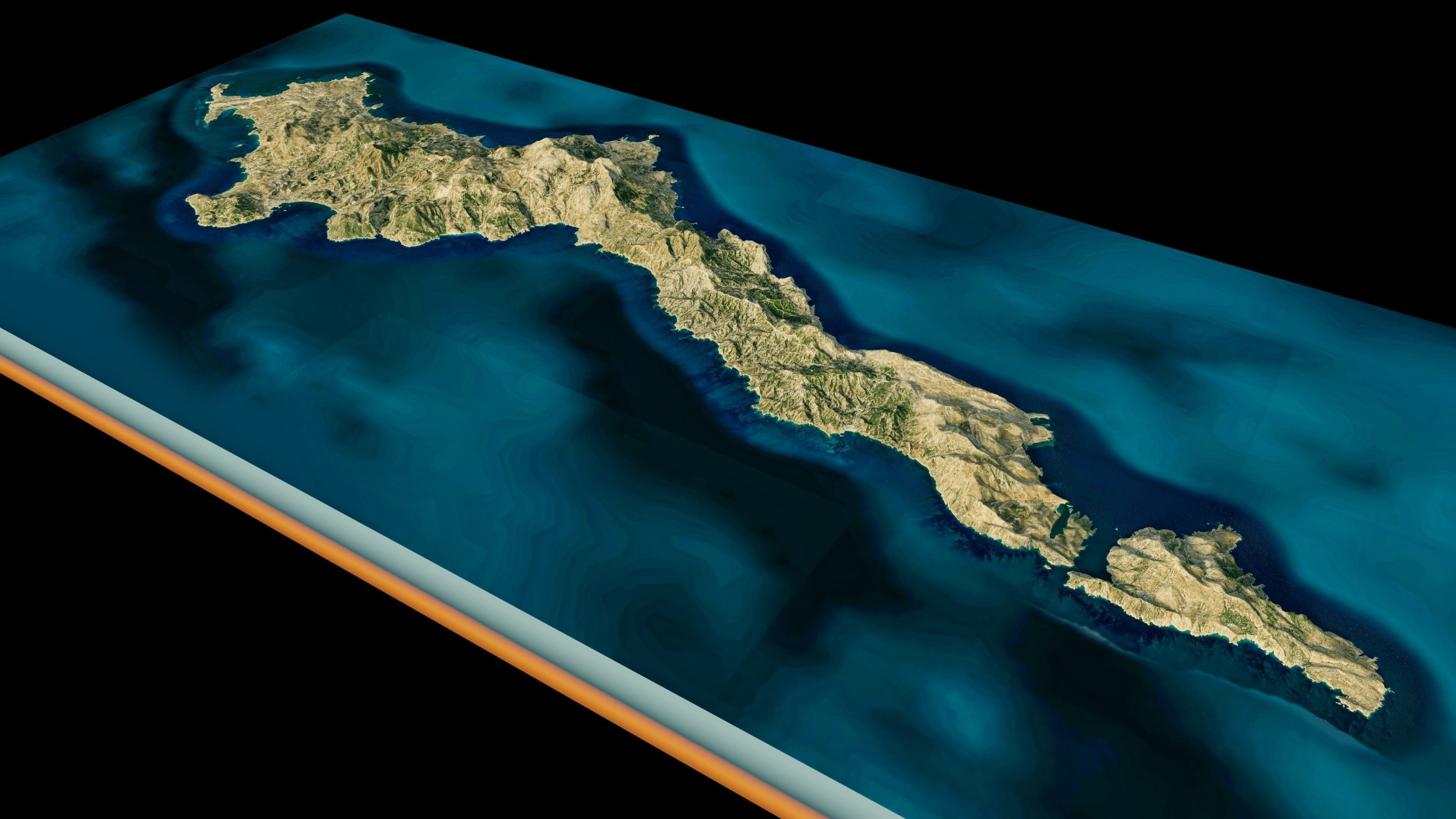 Karpathos Island 3d model terrain 3D model_3