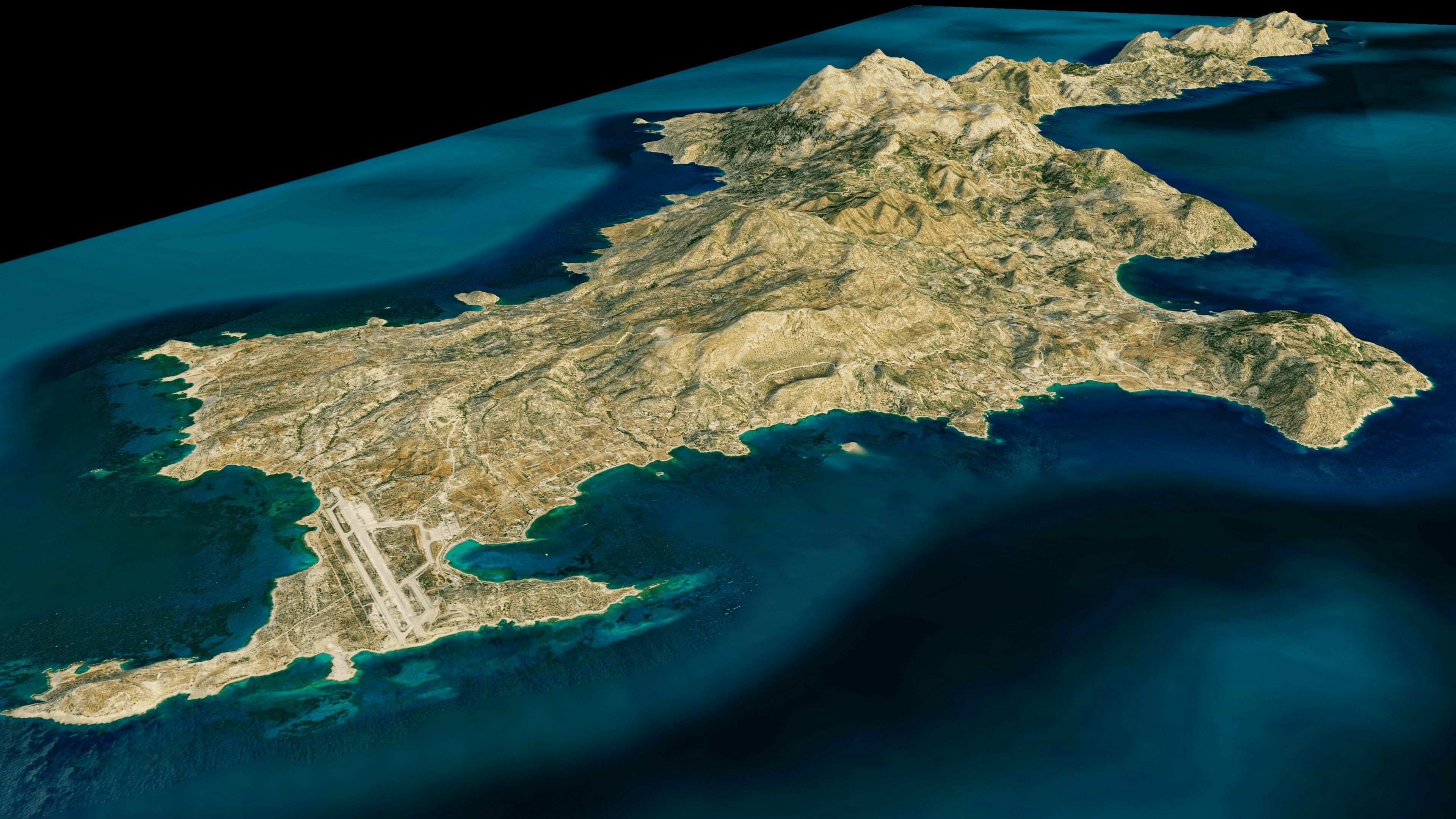 Karpathos Island 3d model terrain 3D model_11