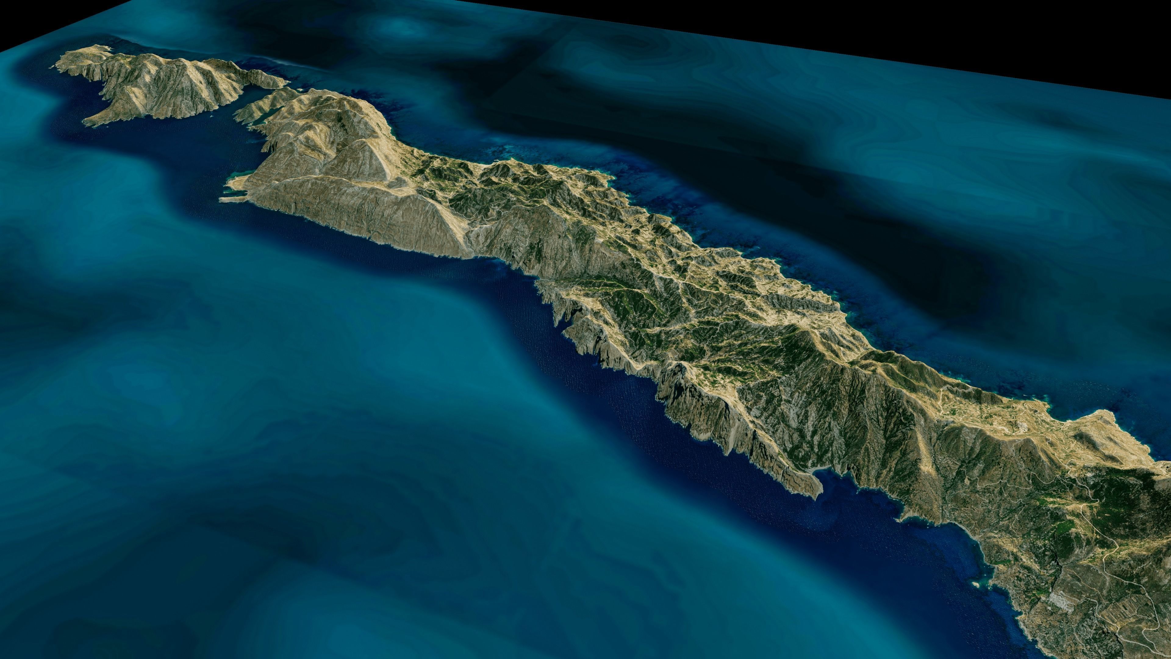 Karpathos Island 3d model terrain 3D model_9
