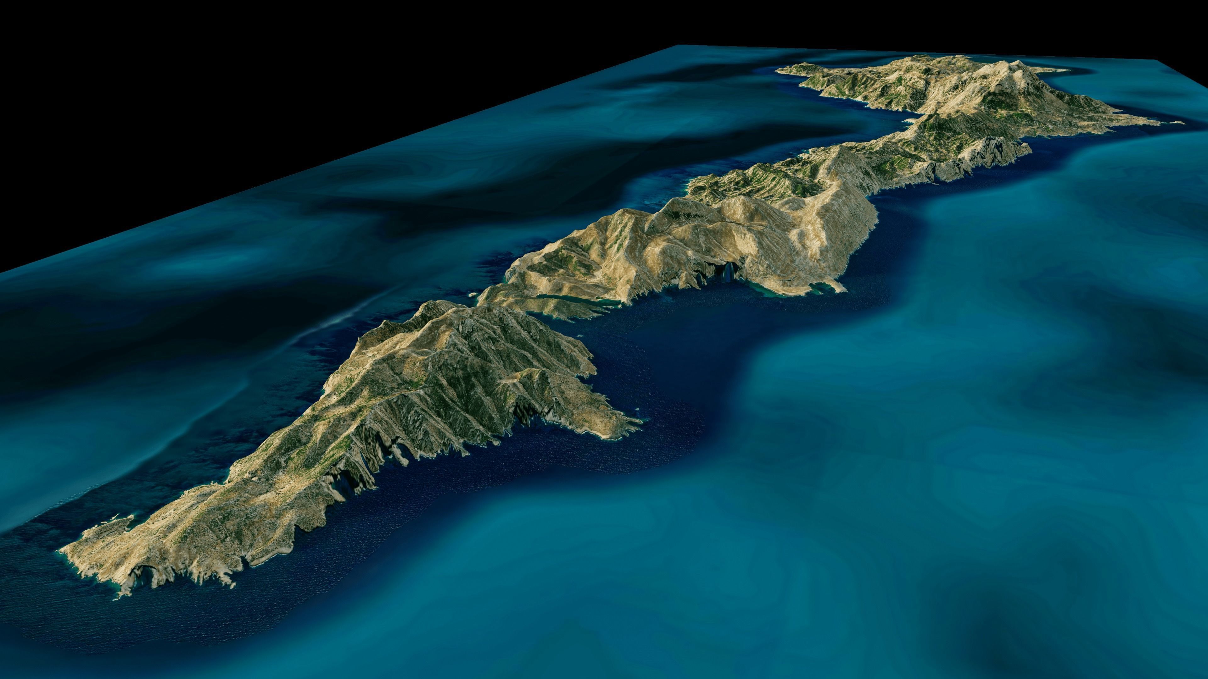 Karpathos Island 3d model terrain 3D model_8