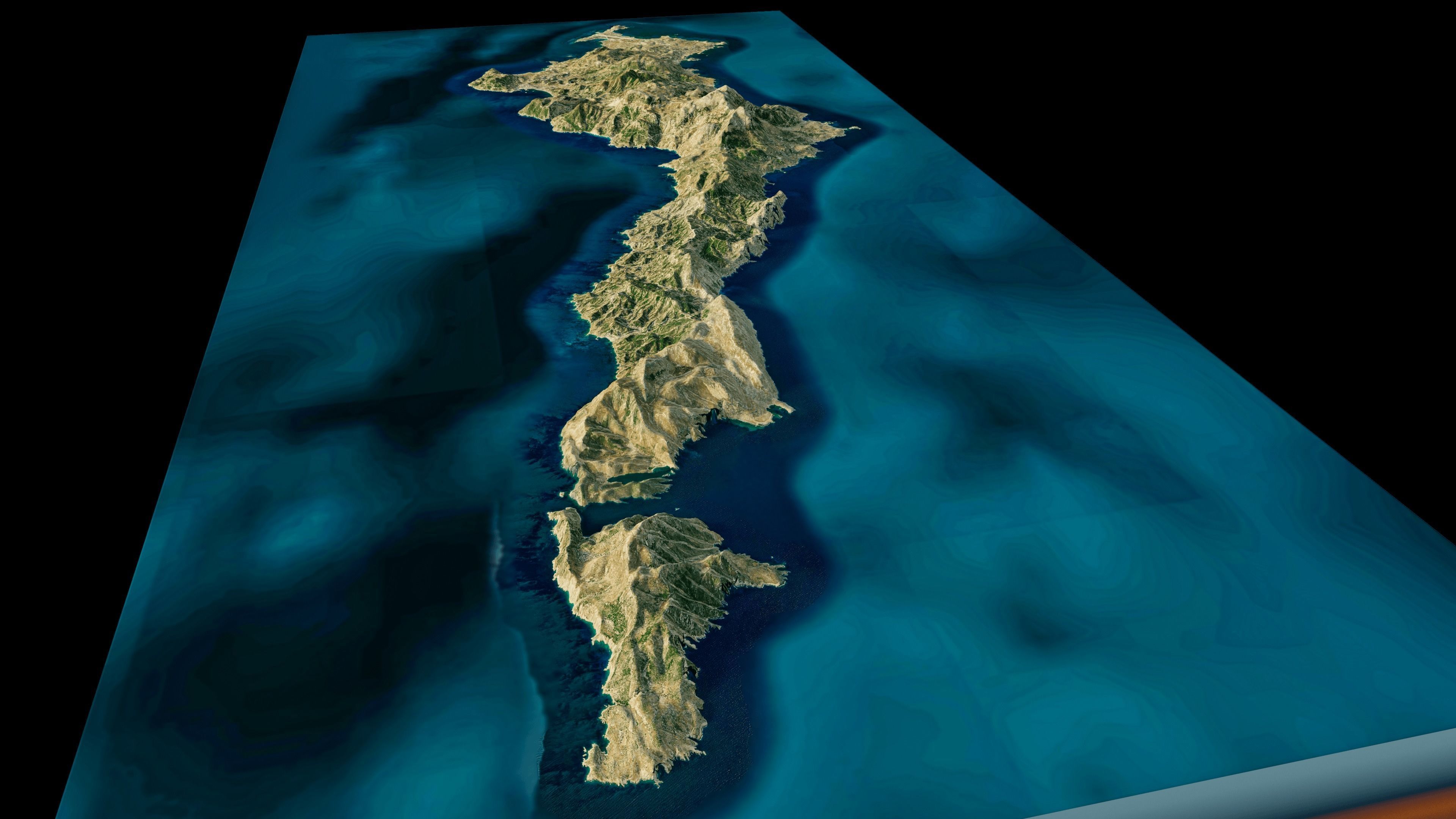 Karpathos Island 3d model terrain 3D model_6
