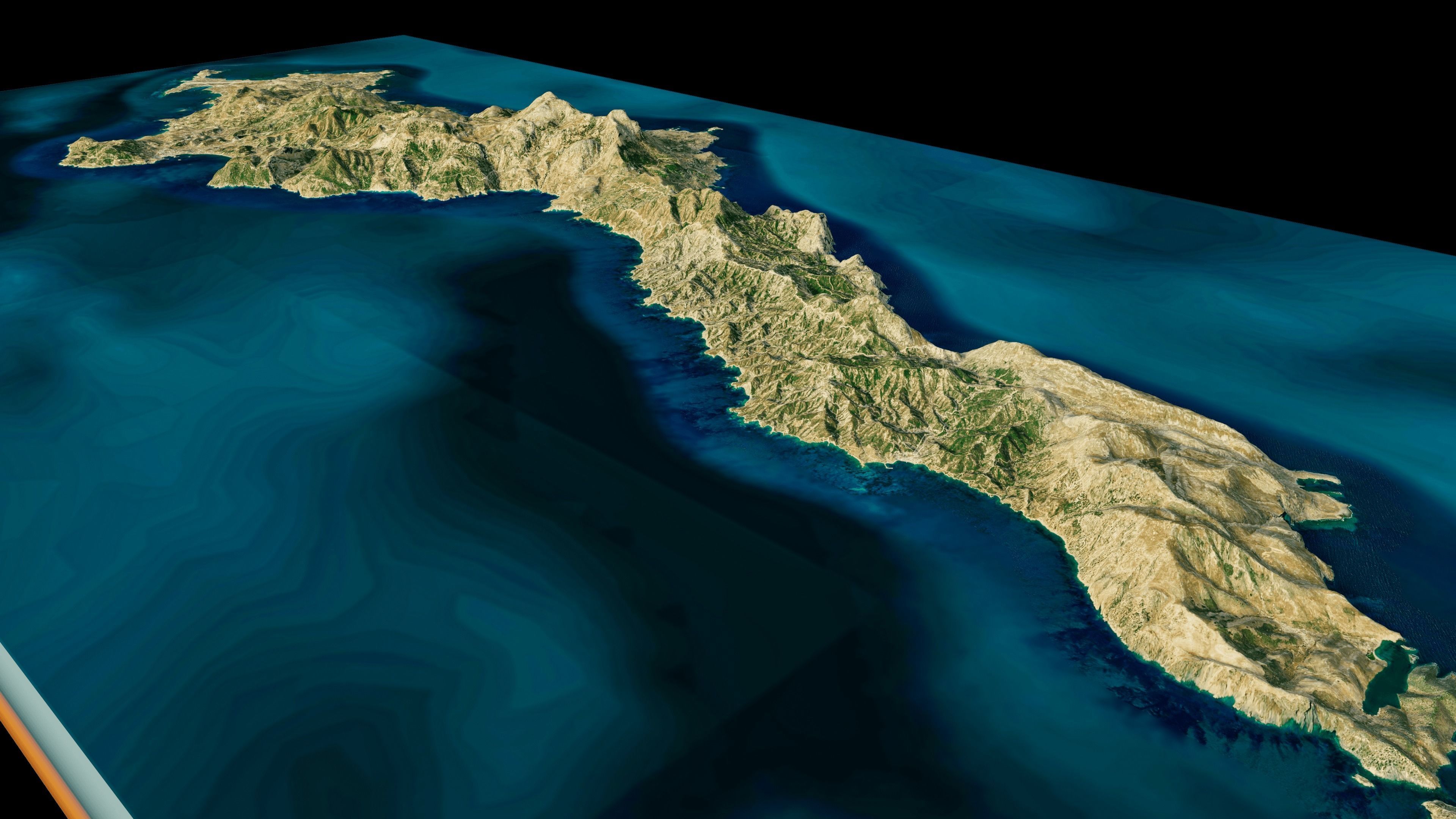 Karpathos Island 3d model terrain 3D model_4
