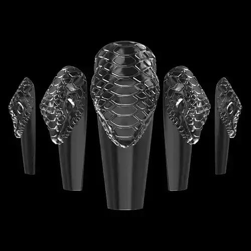Snake 3D Nail Tips 3D print model