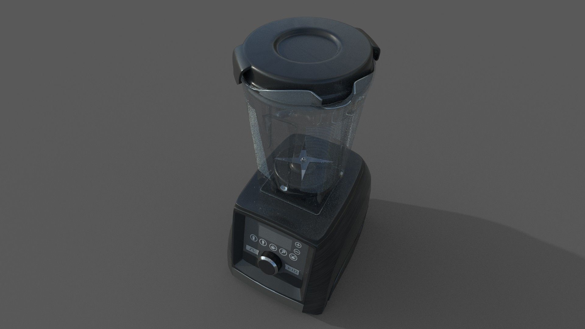Blender with black cap Low-poly 3D model_4