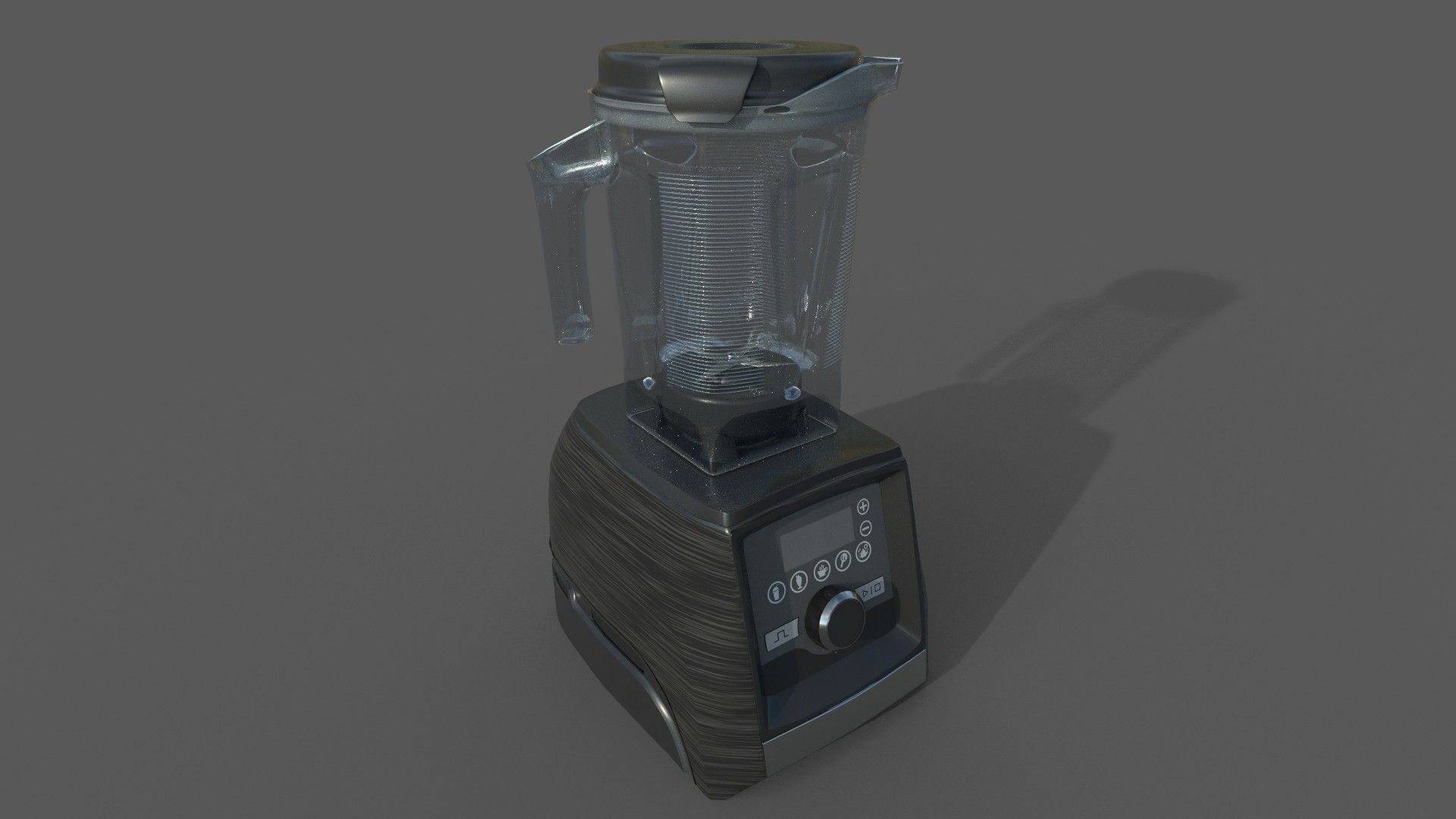 Blender with black cap Low-poly 3D model_1