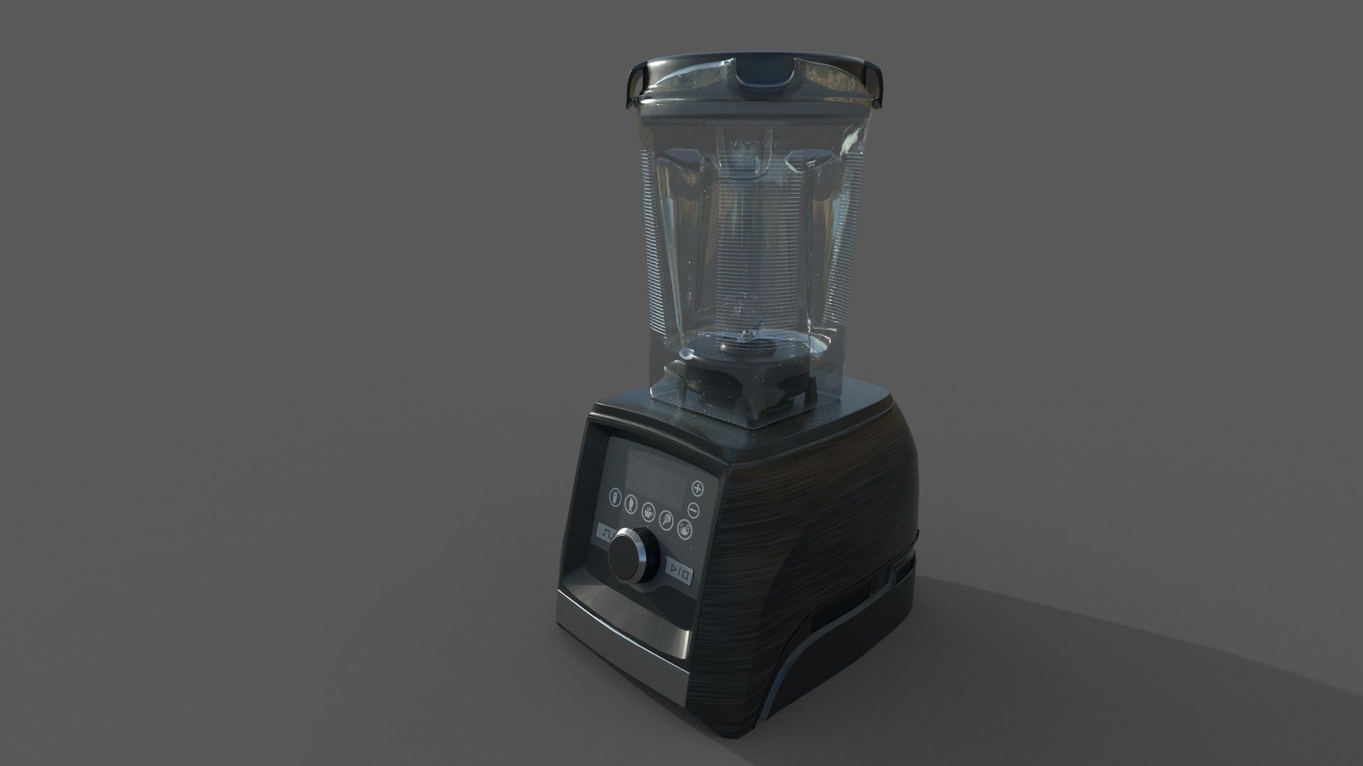 Blender with black cap Low-poly 3D model_2