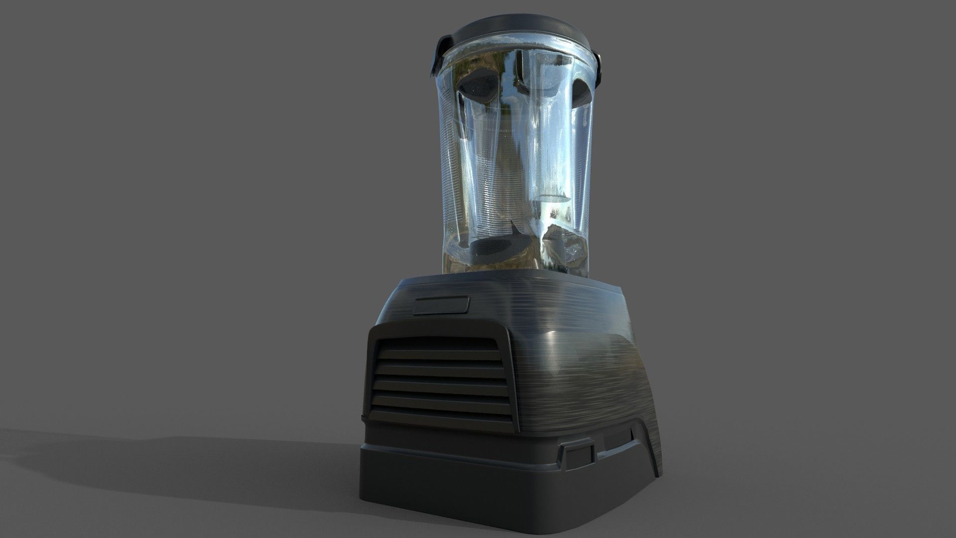 Blender with black cap Low-poly 3D model_5
