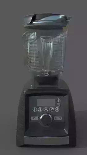 Blender with black cap Low-poly 3D model