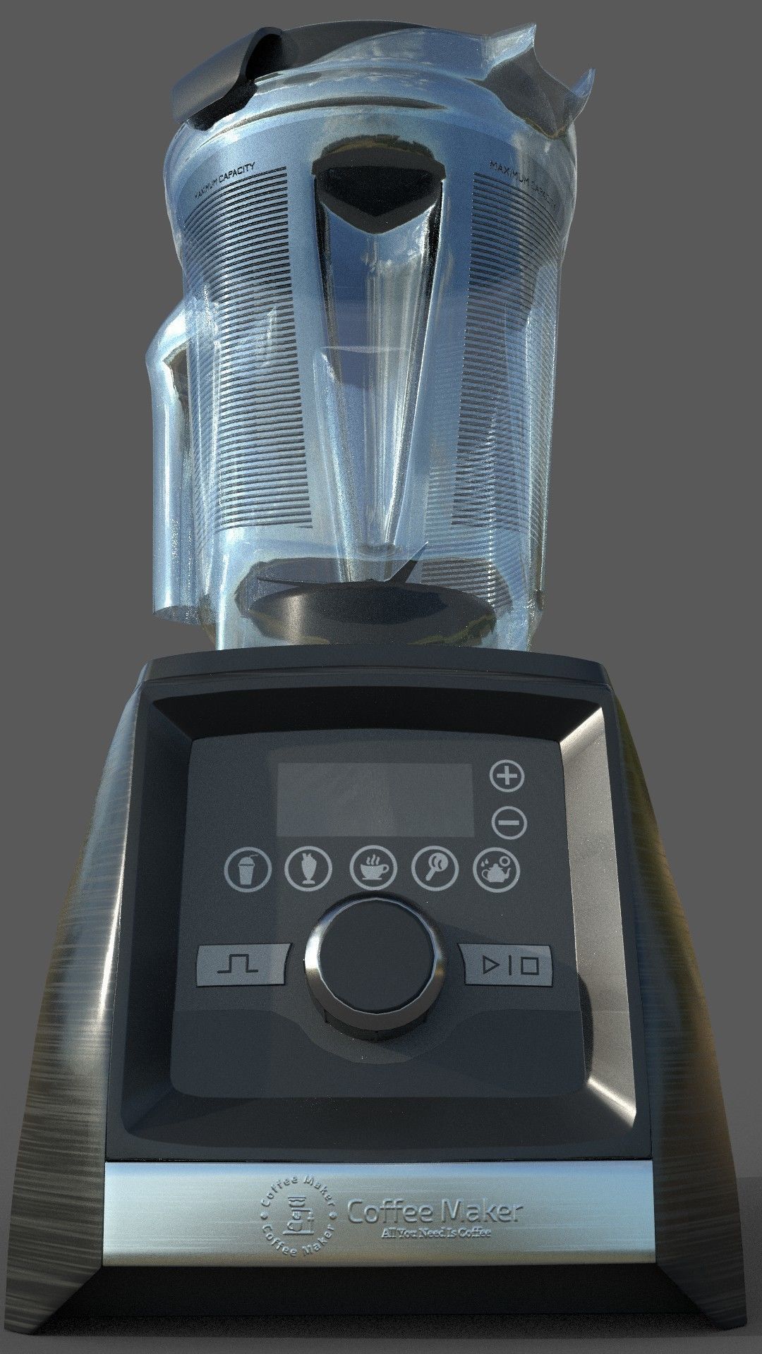 Blender with black cap Low-poly 3D model_3