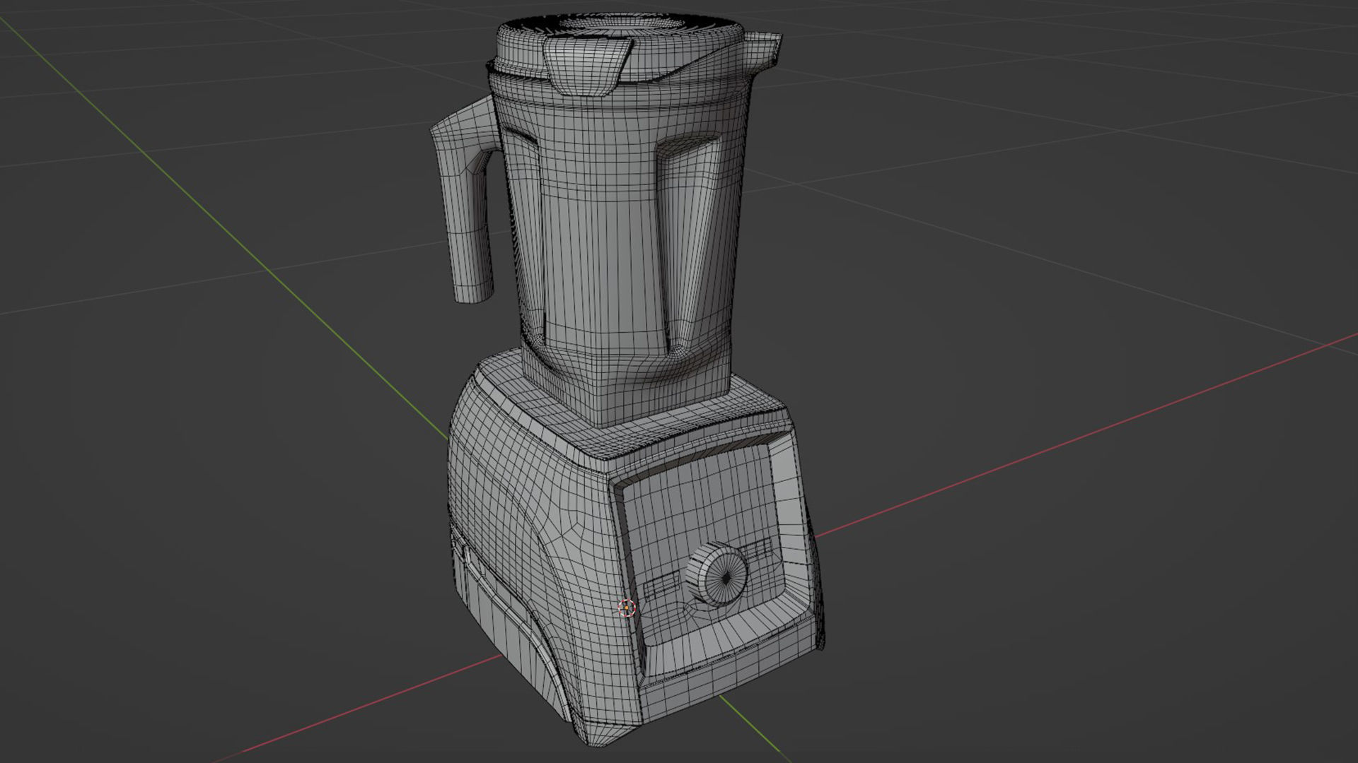 Blender with black cap Low-poly 3D model_7
