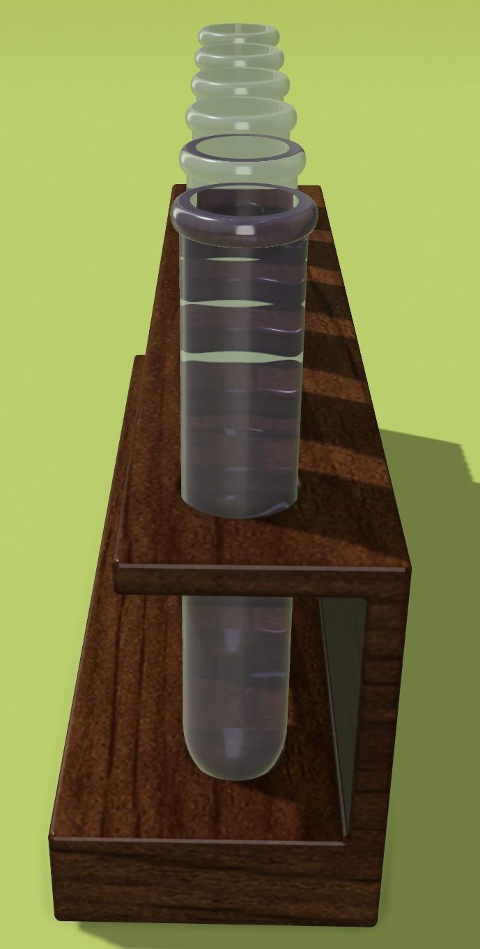 Dollhouse Miniature Test Tube set 3D print model_3