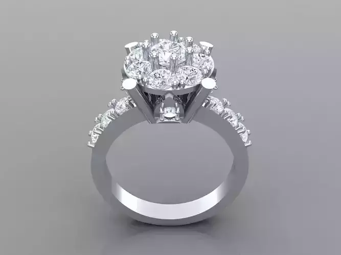 Women Wedding  Engagement Ring Silver Diamond Female 1WR285