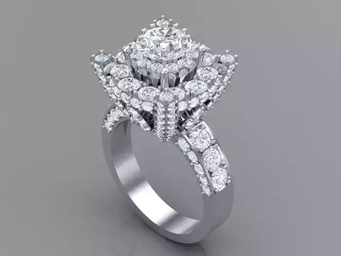 Women Wedding  Engagement Ring Silver Diamond Female 1WR284